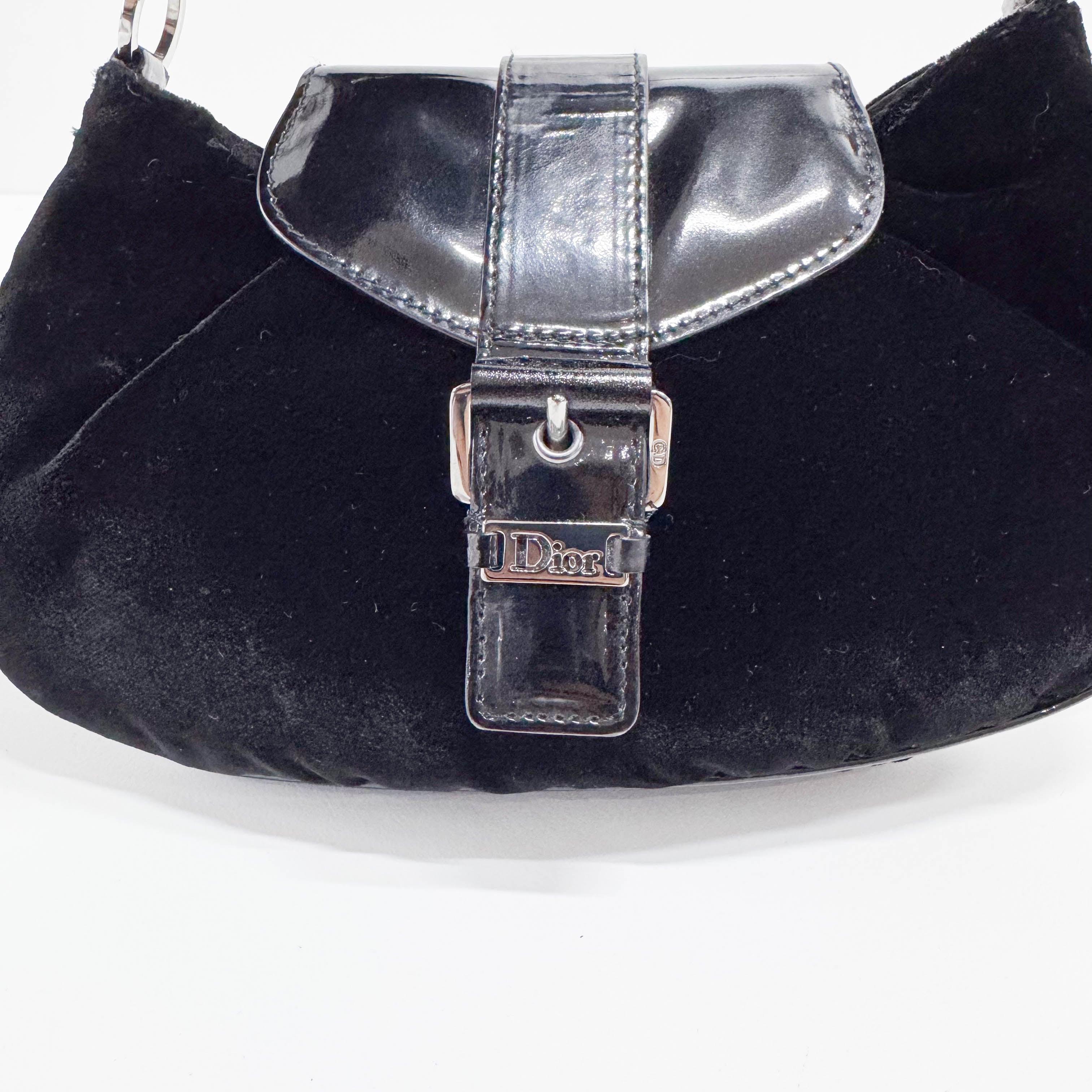 Mini Black Velvet Accessory Handbag