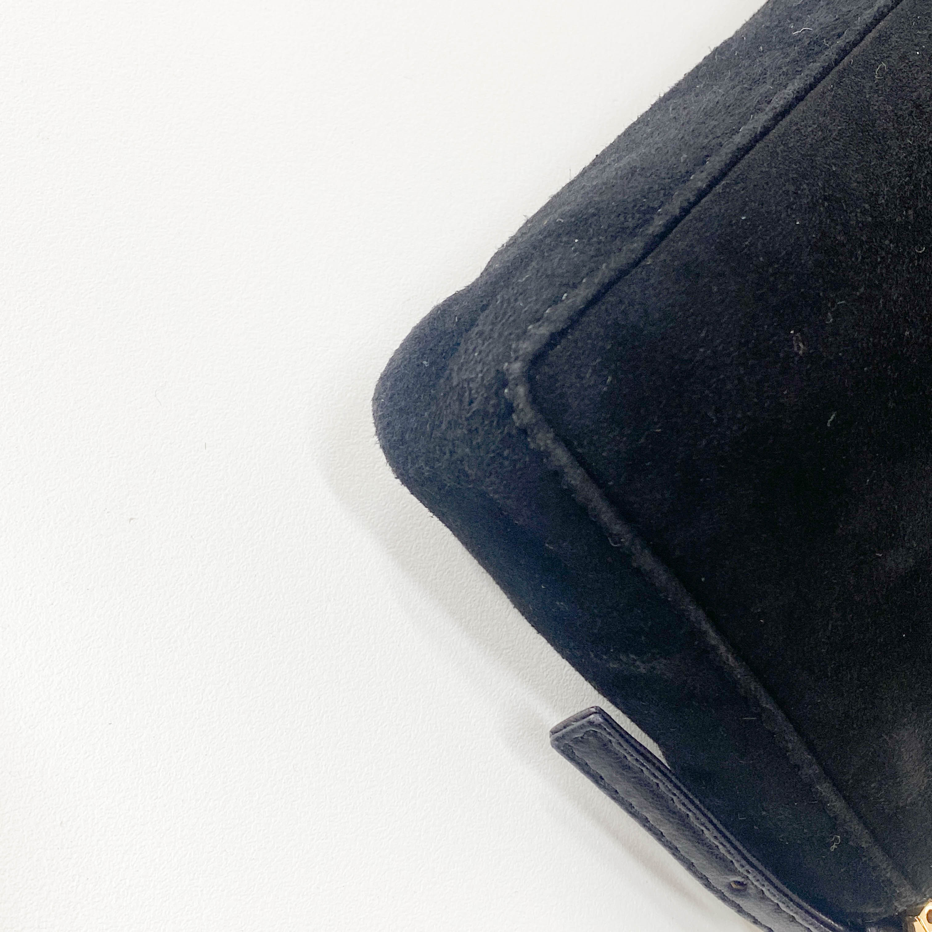 Black Suede Shoulder Bag