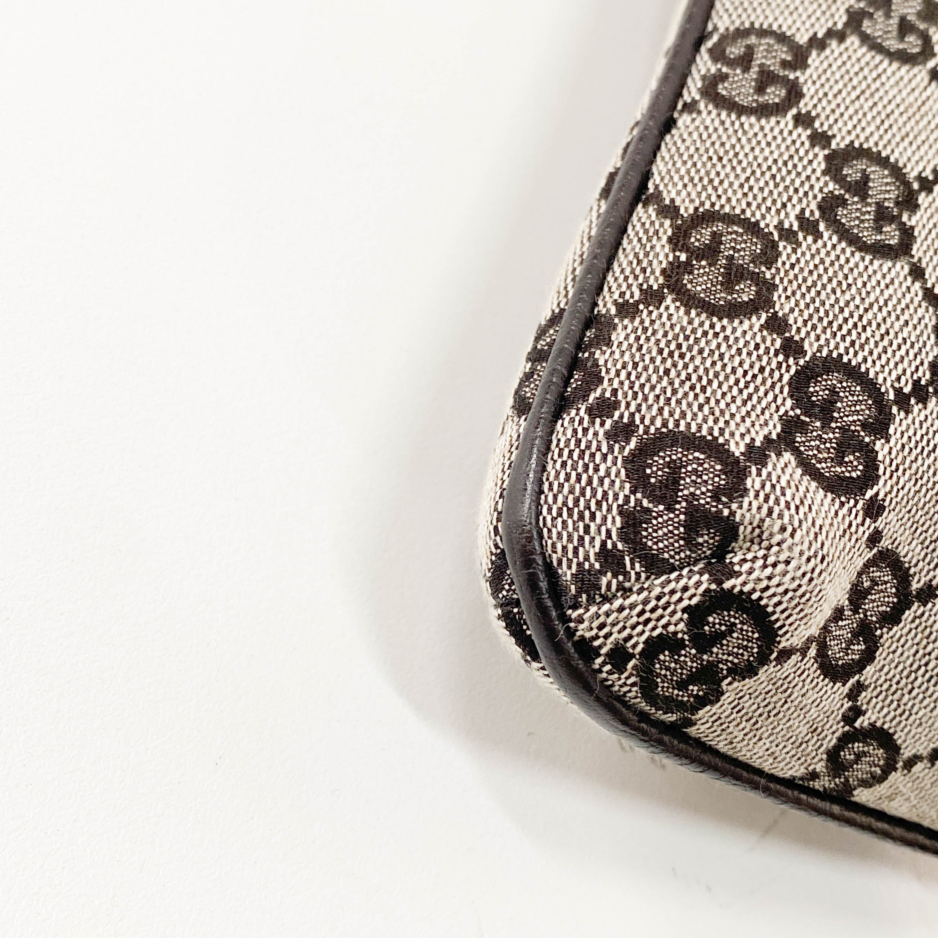 GG Supreme Brown Canvas Accessory Pouch