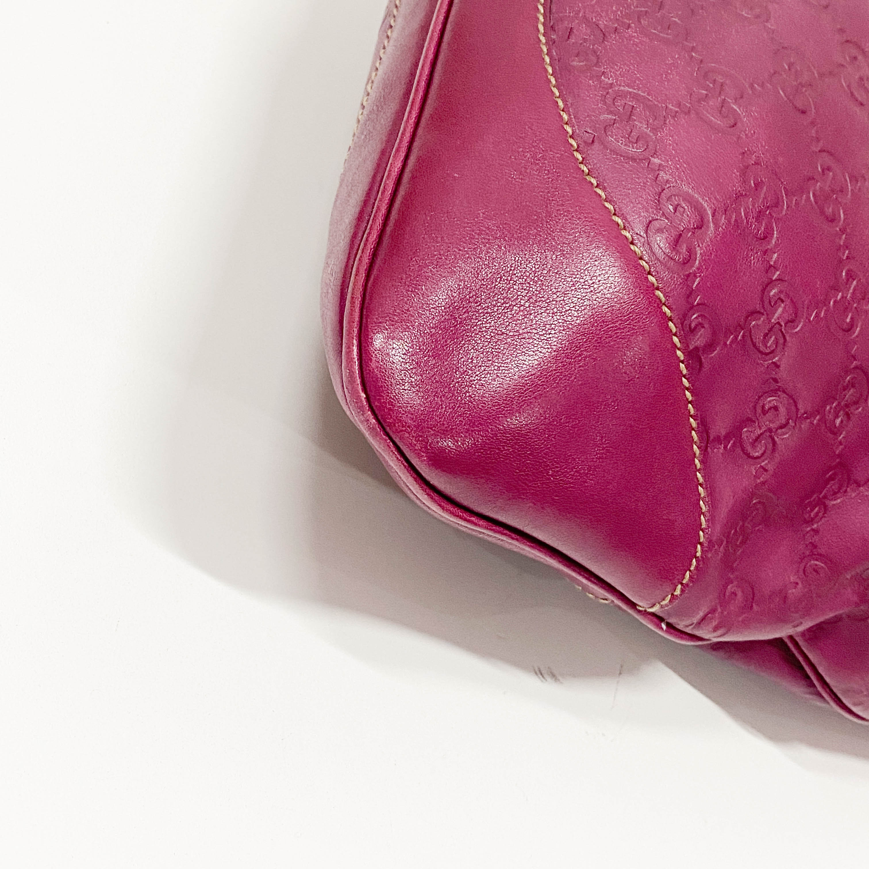Guccissima Pink Leather Shoulder Bag