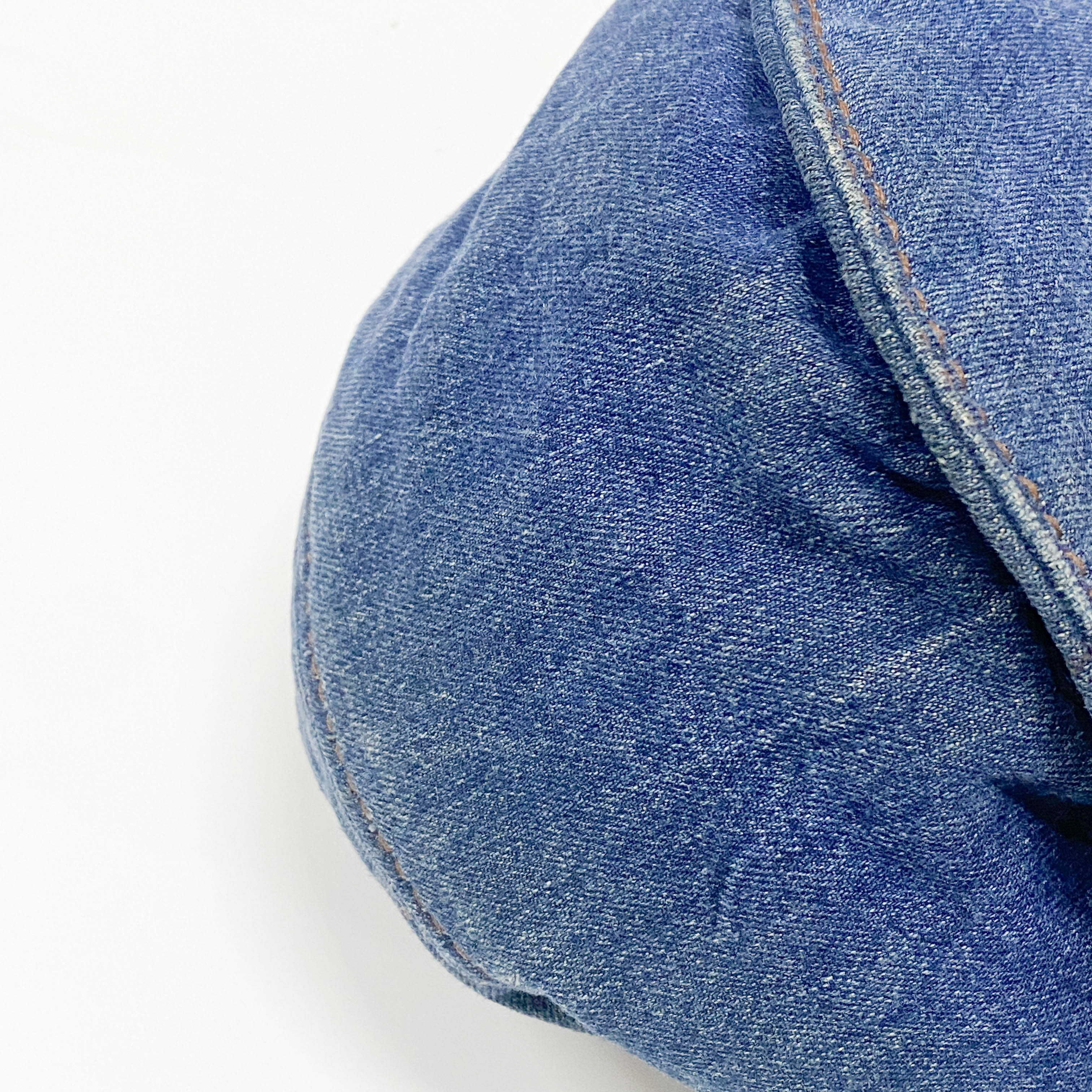 Blue Denim & Leopard Print Pony Hair Two Way Bag