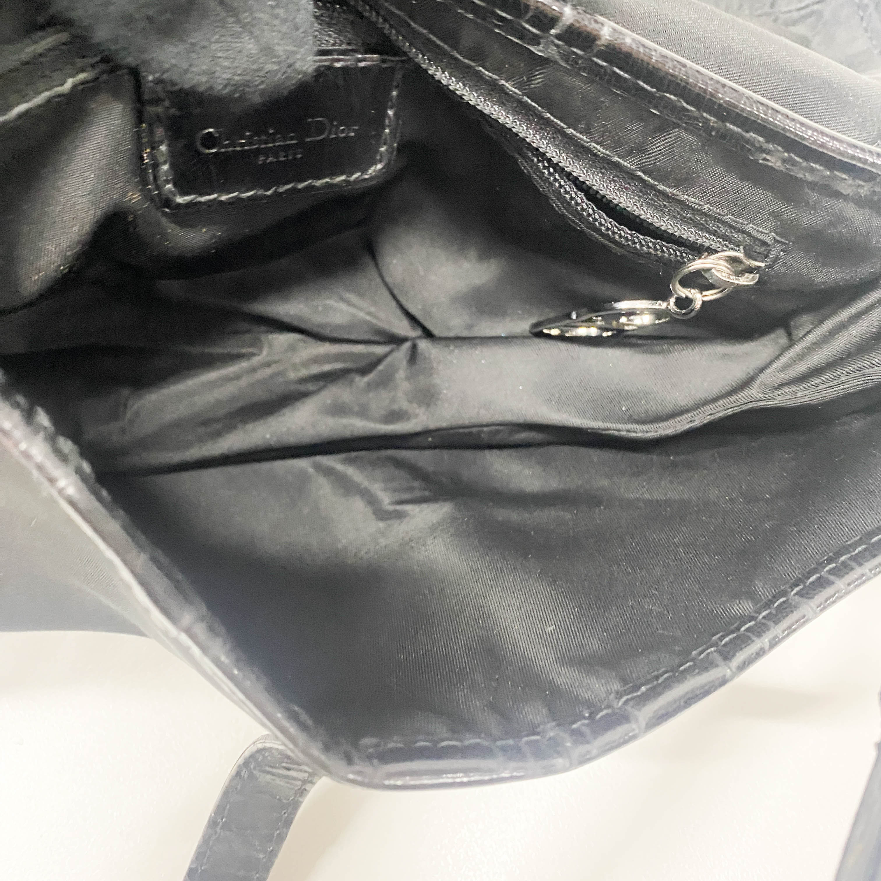 Saddle Black Nylon Shoulder Bag