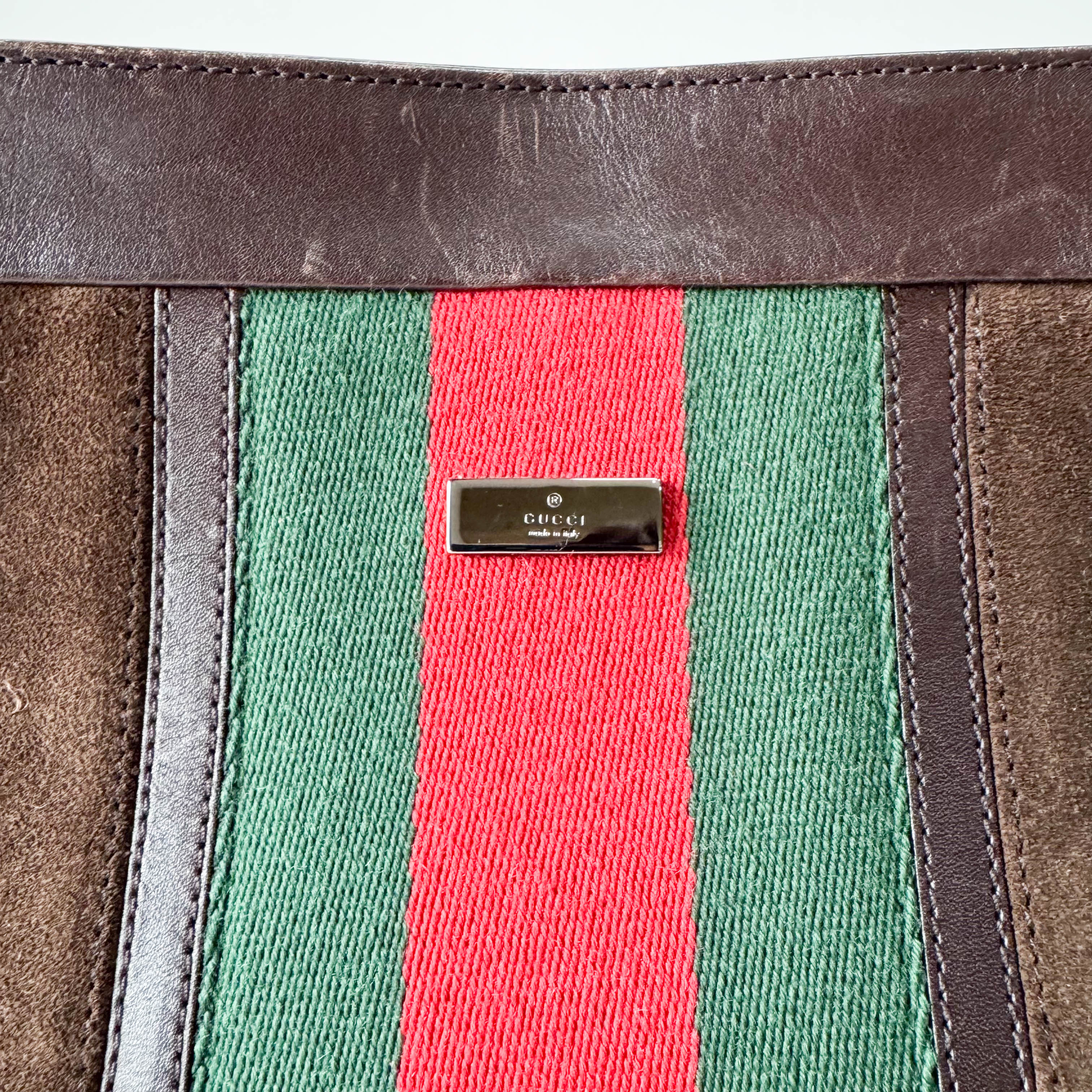 Brown Suede Shoulder Bag