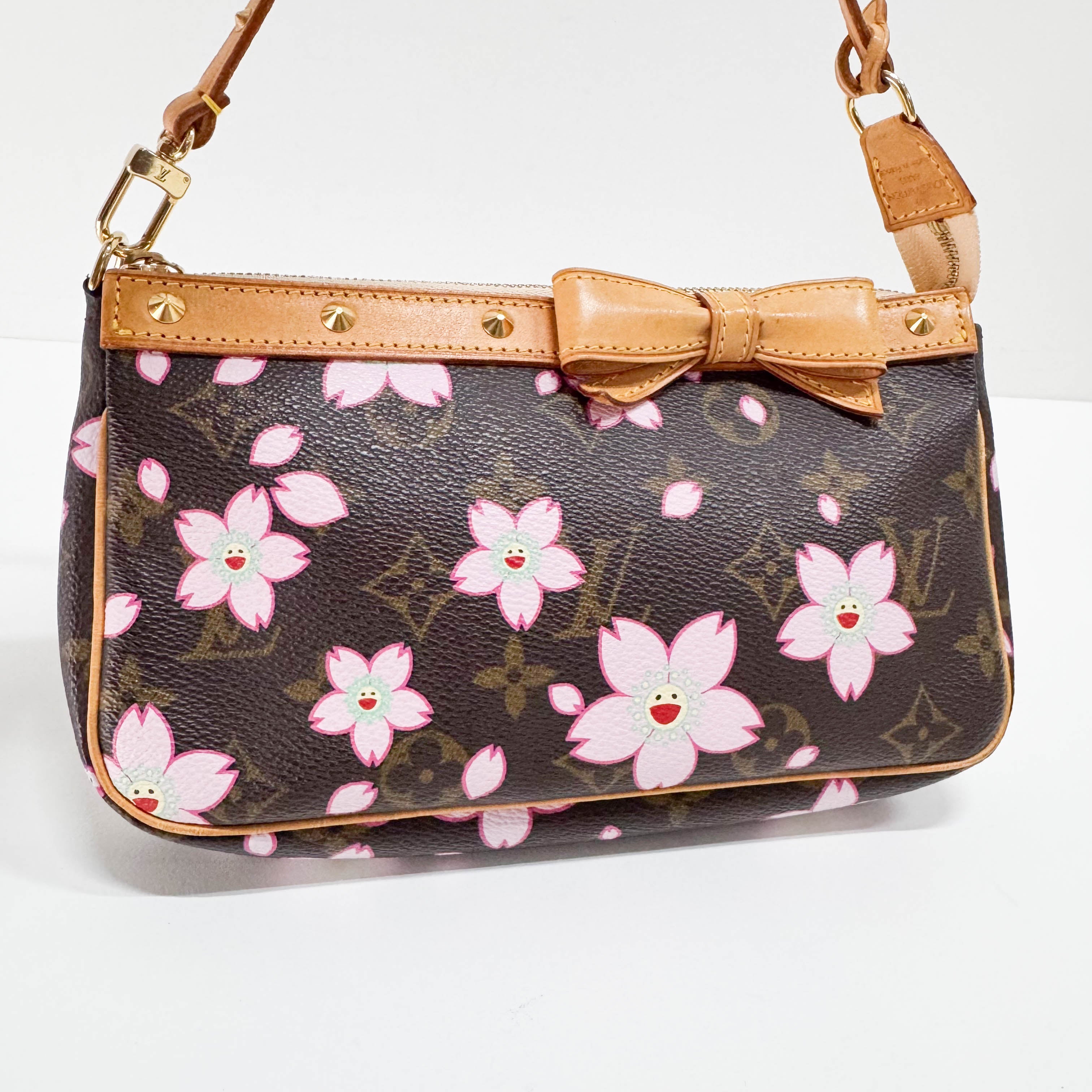 Monogram x Takashi Murakami Brown Coated Canvas Pochette Accessory