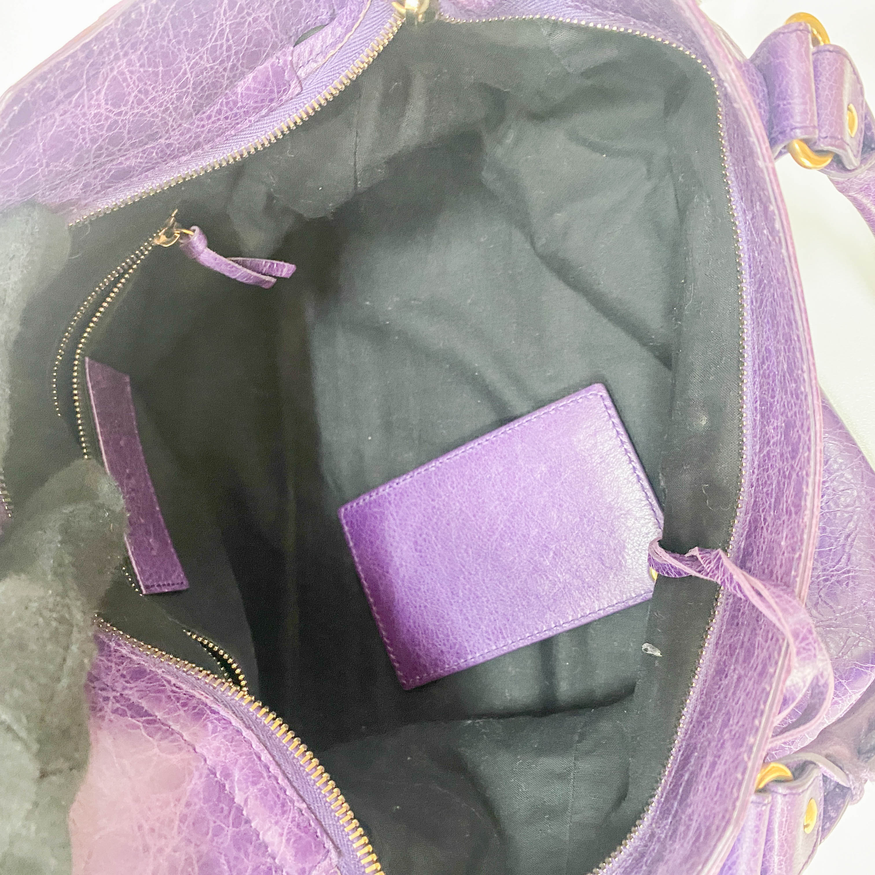 Velo Purple Leather Two Way Bag