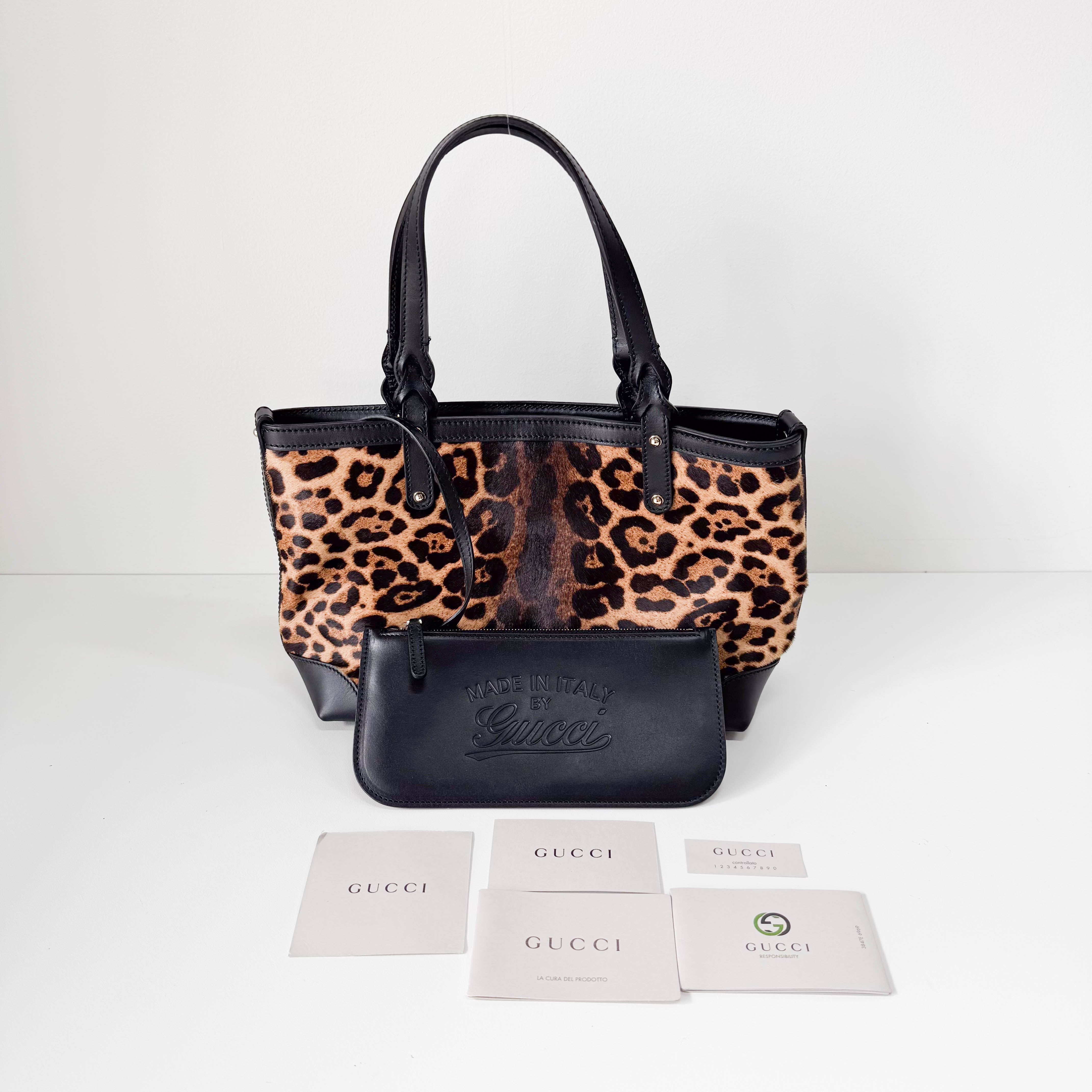 Yellow Jaguar Print Pony Hair Handbag