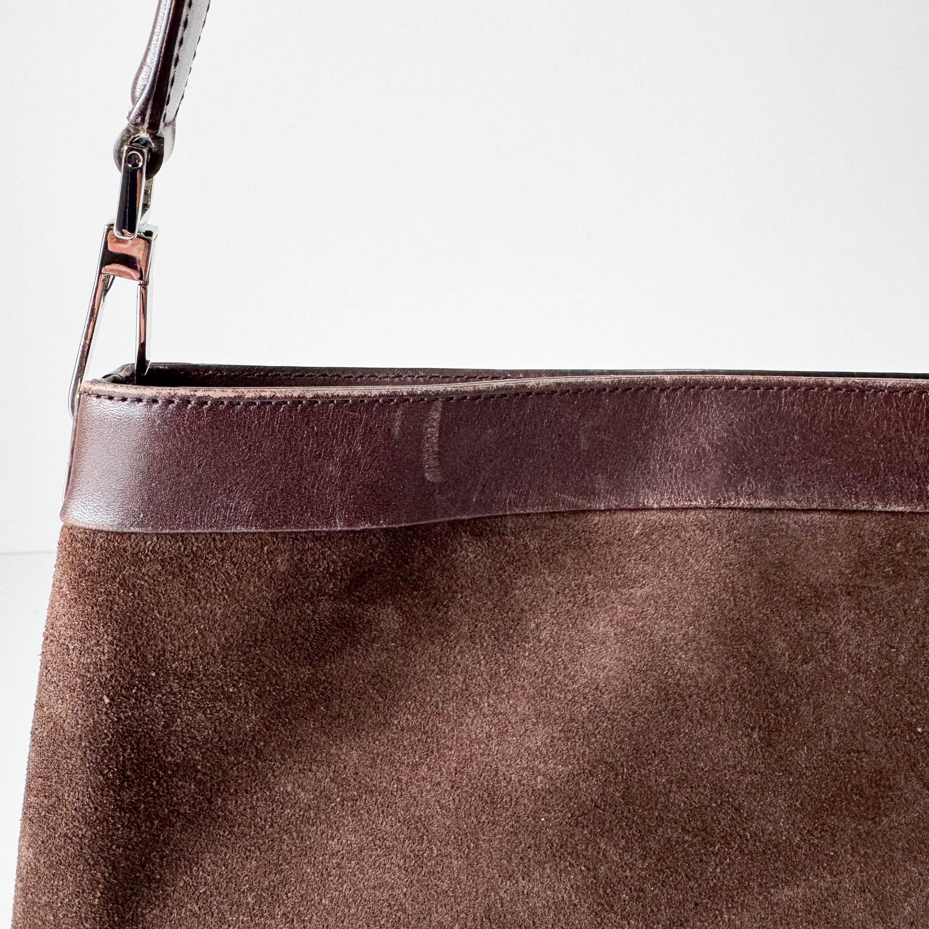 Brown Suede Shoulder Bag