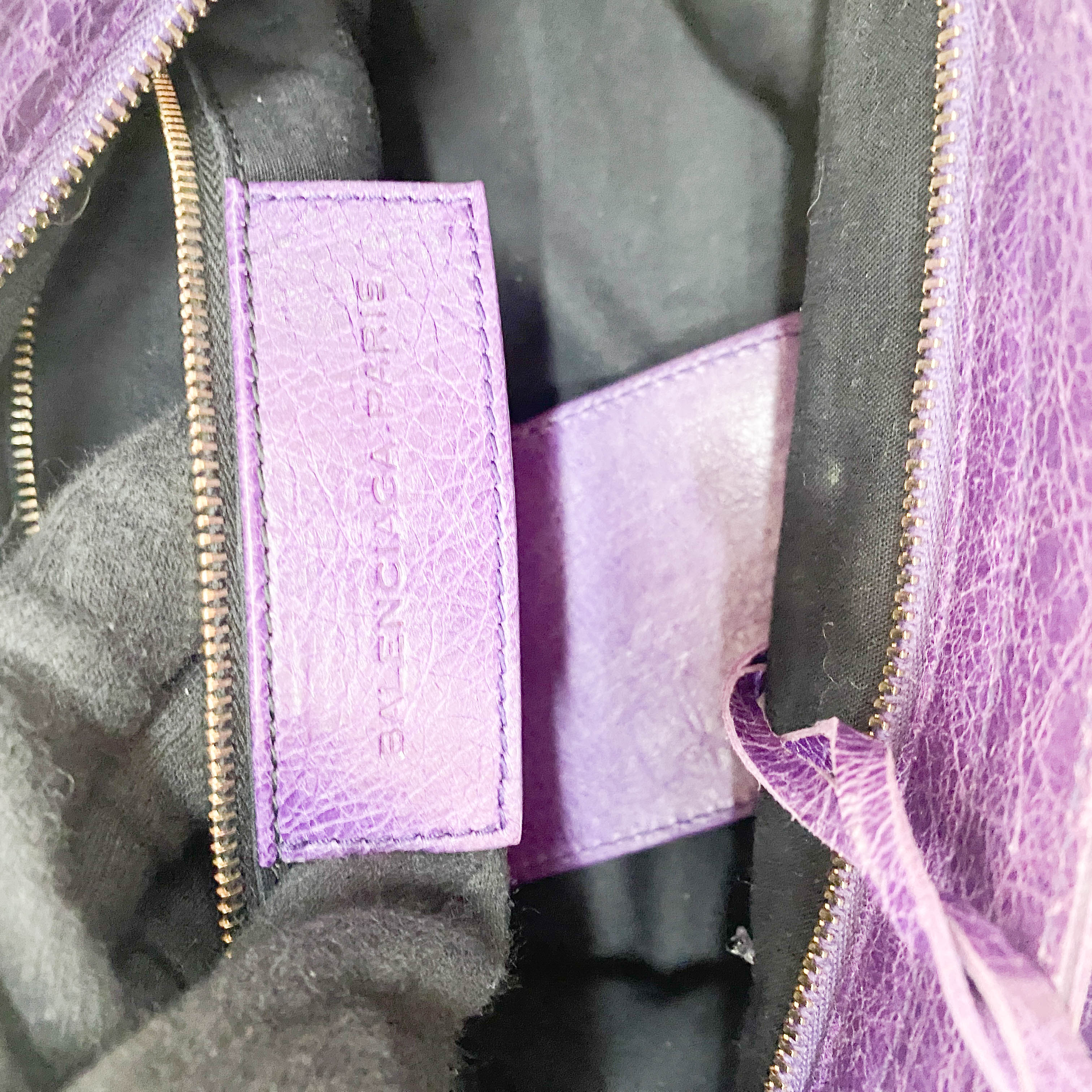 Velo Purple Leather Two Way Bag