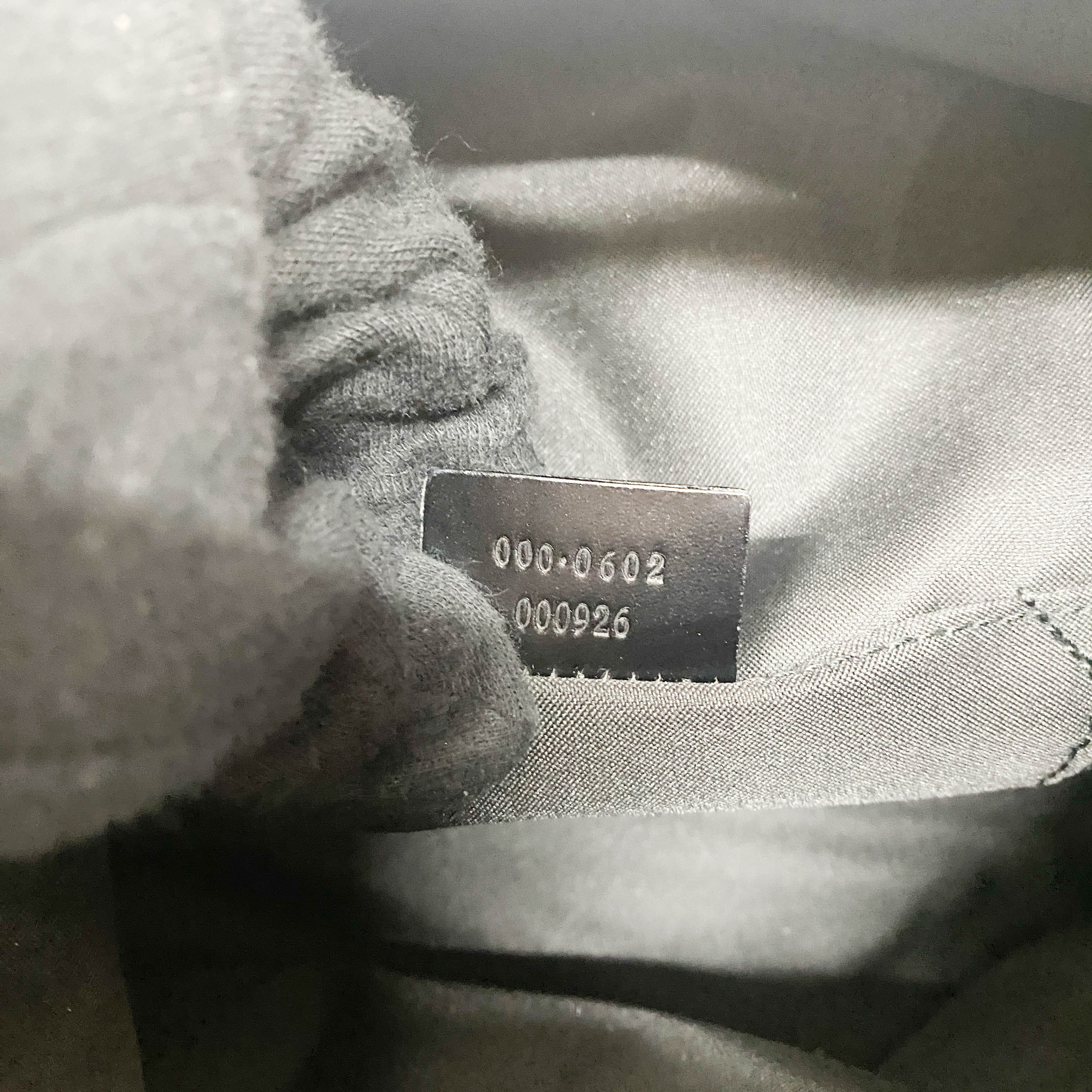 GG Canvas Black Suede Shoulder Bag