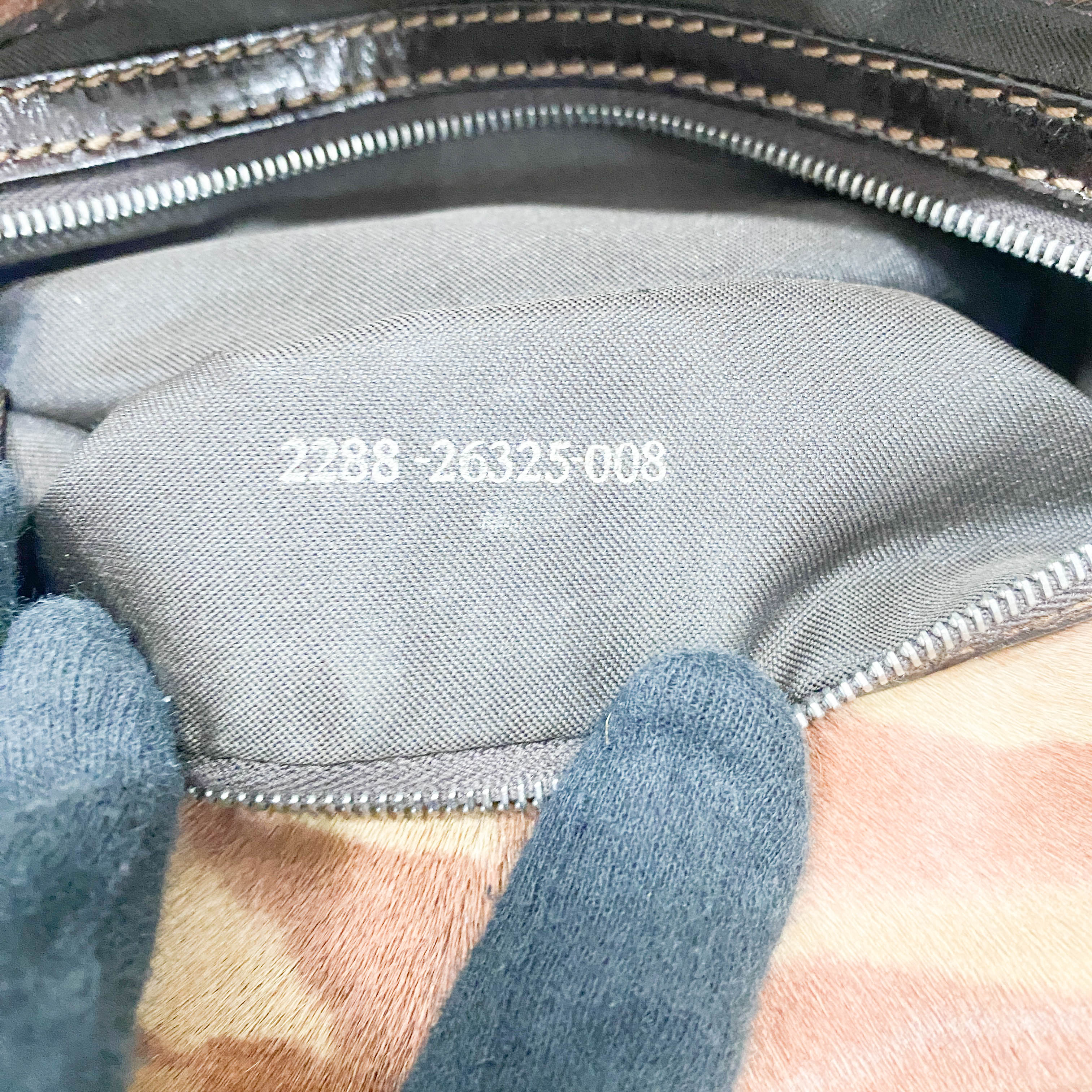 Mamma Baguette Red Zebra Print Pony Hair Shoulder Bag