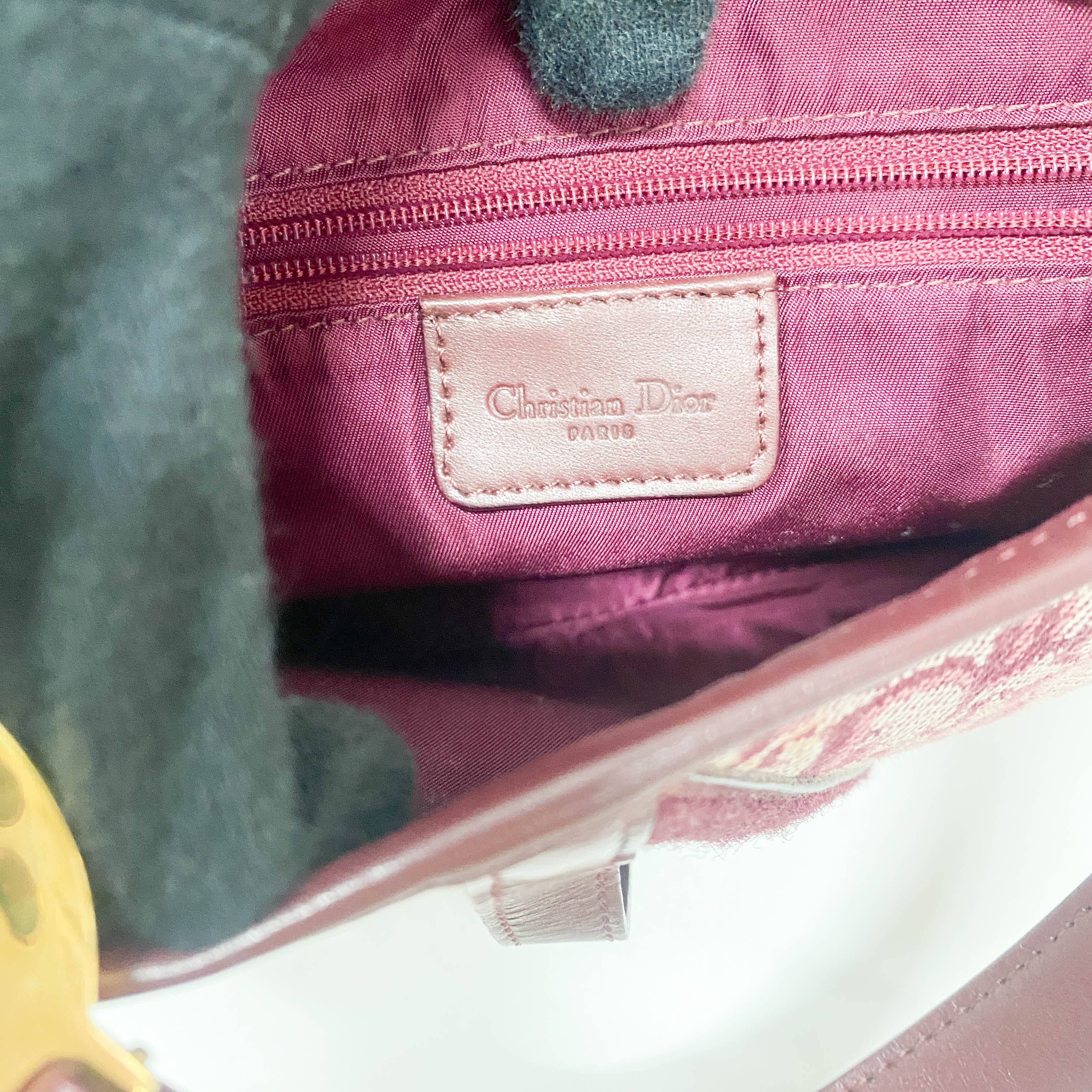 Double Saddle Trotter Red Jacquard Shoulder Bag