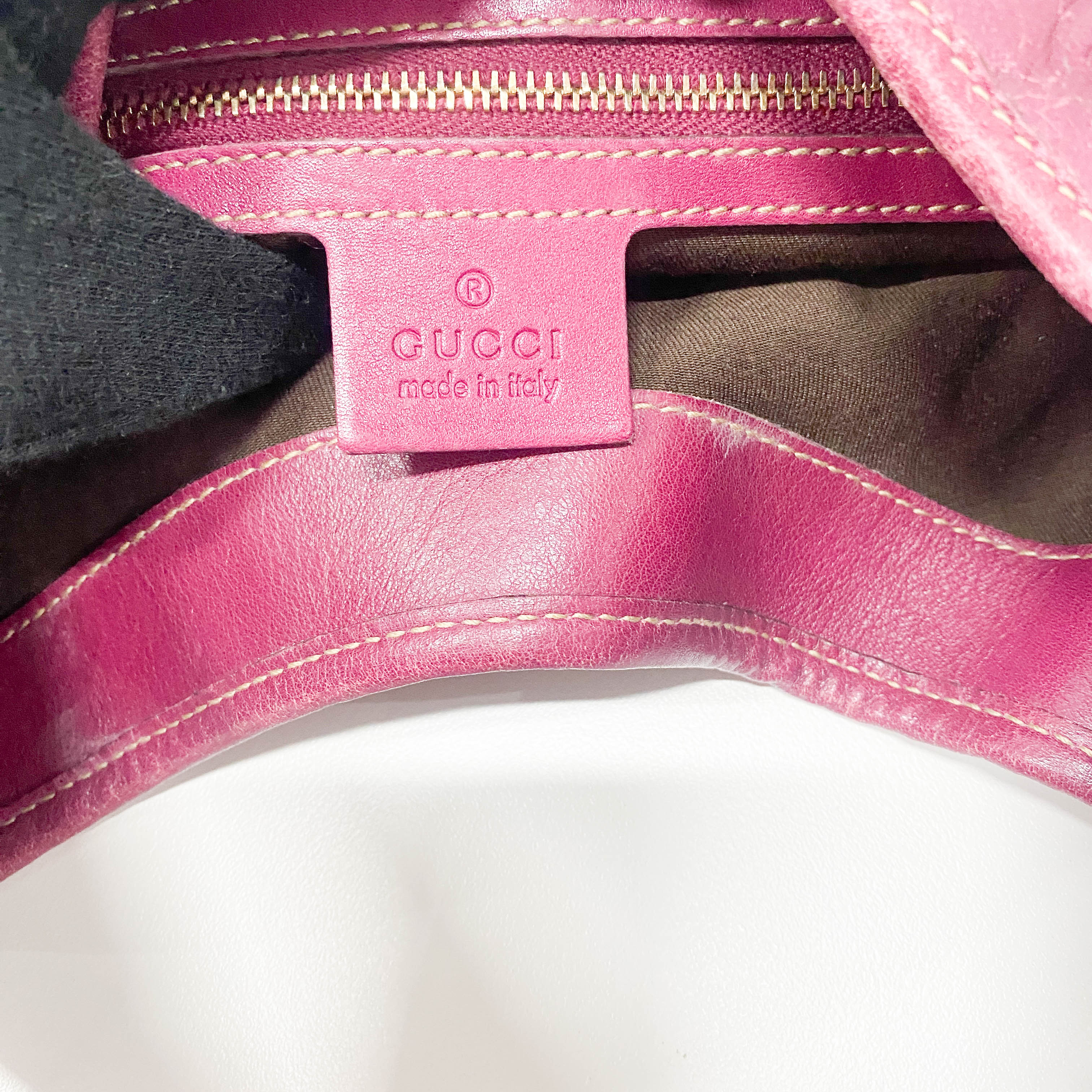 Guccissima Pink Leather Shoulder Bag