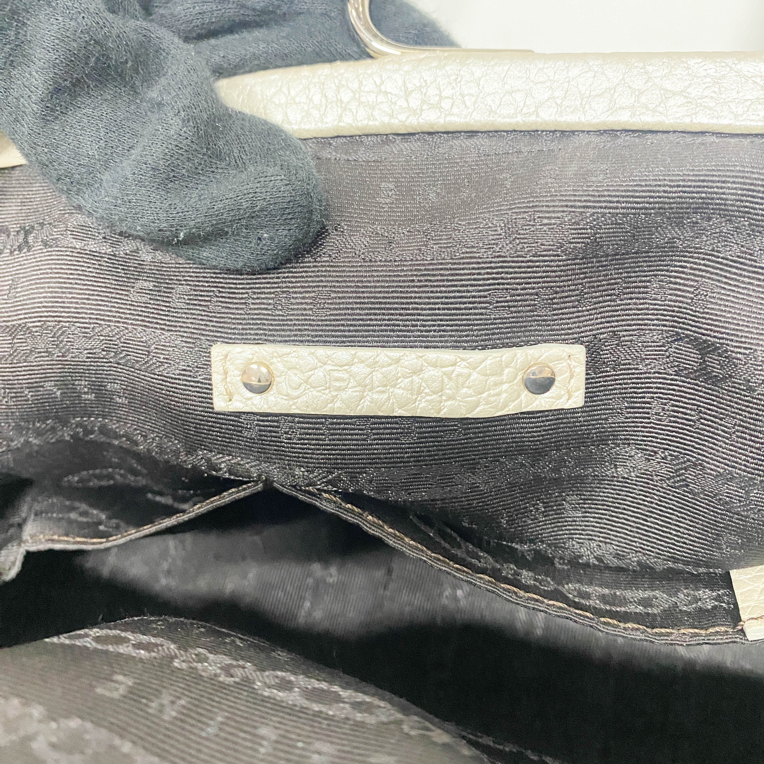 Silver Leather Clutch Shoulder Bag