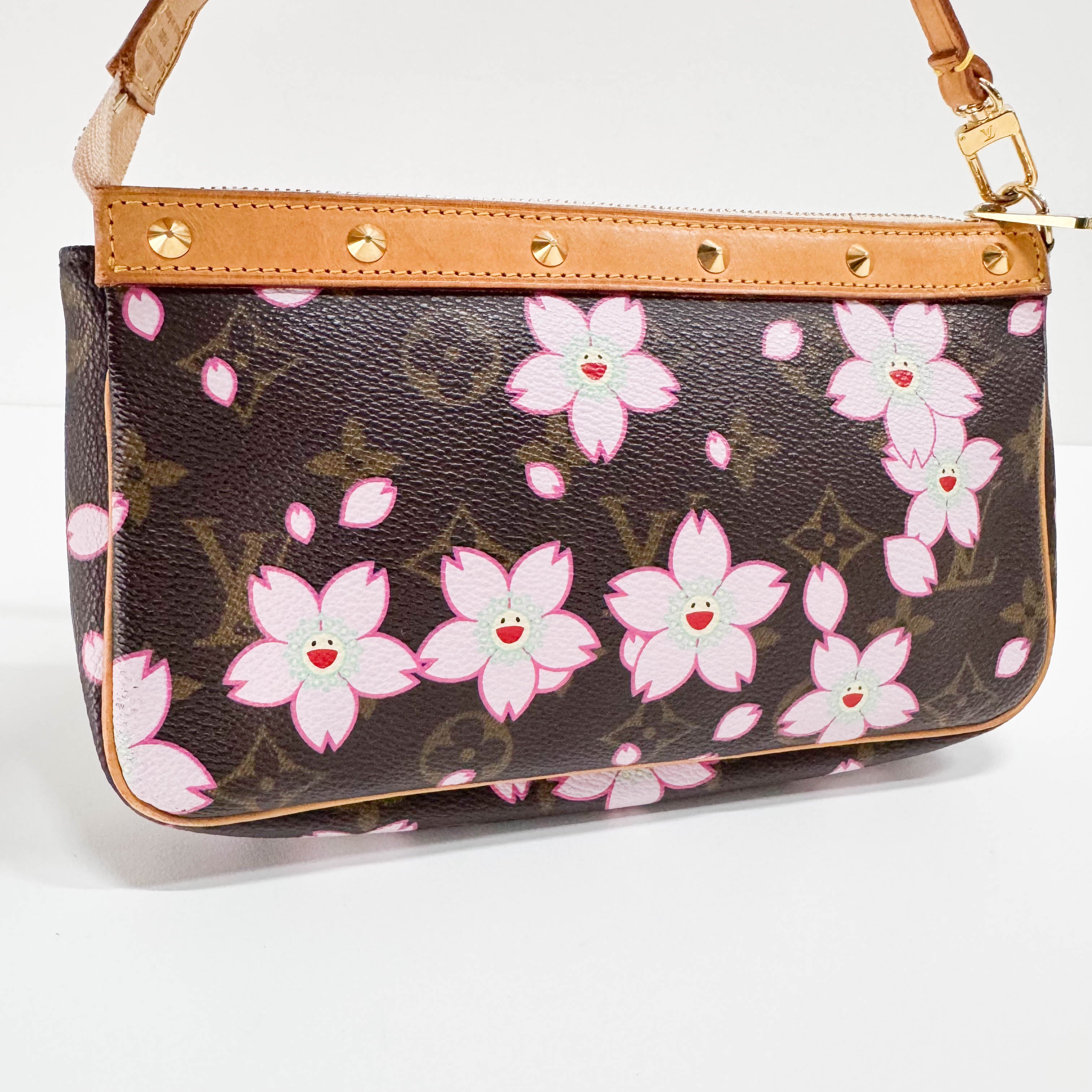 Monogram x Takashi Murakami Brown Coated Canvas Pochette Accessory