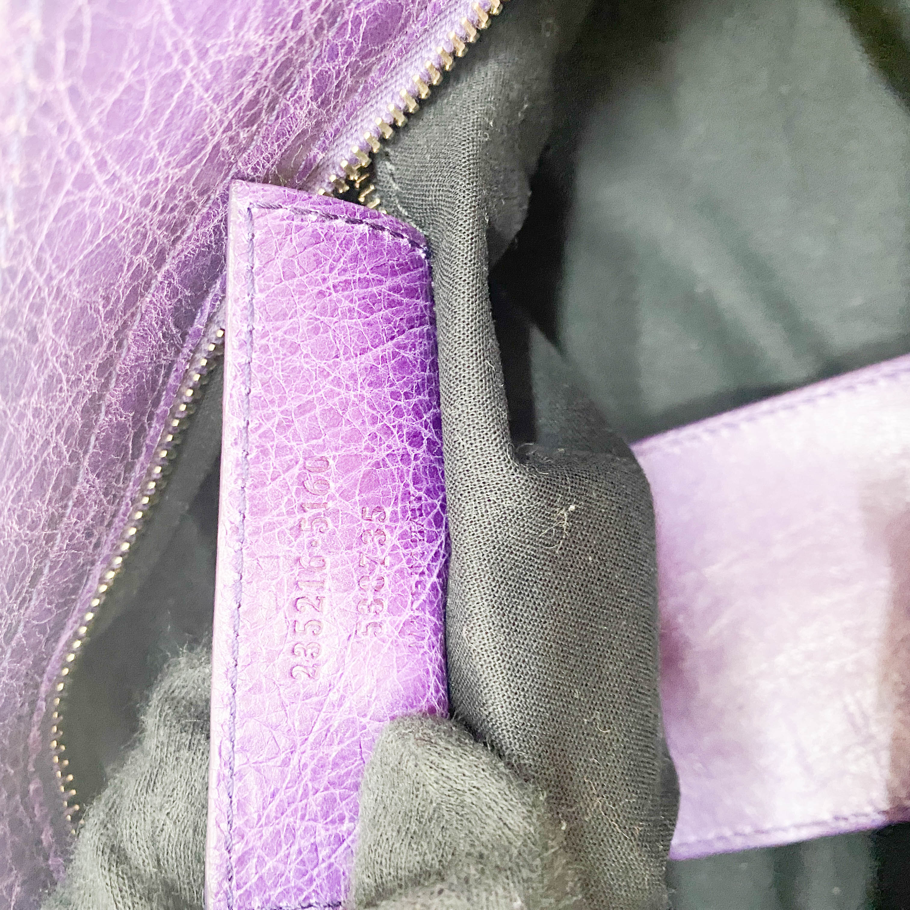 Velo Purple Leather Two Way Bag