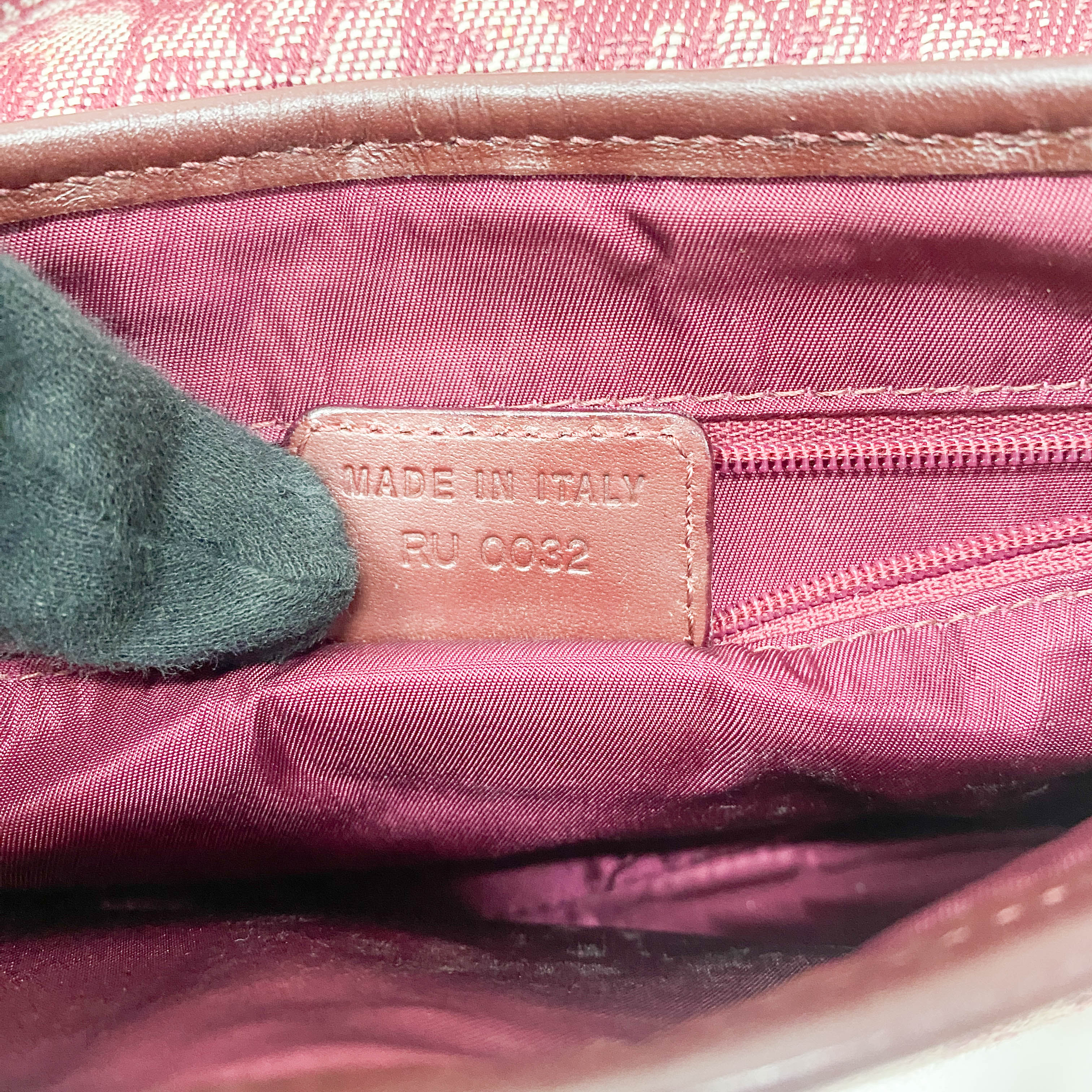 Double Saddle Trotter Red Jacquard Shoulder Bag