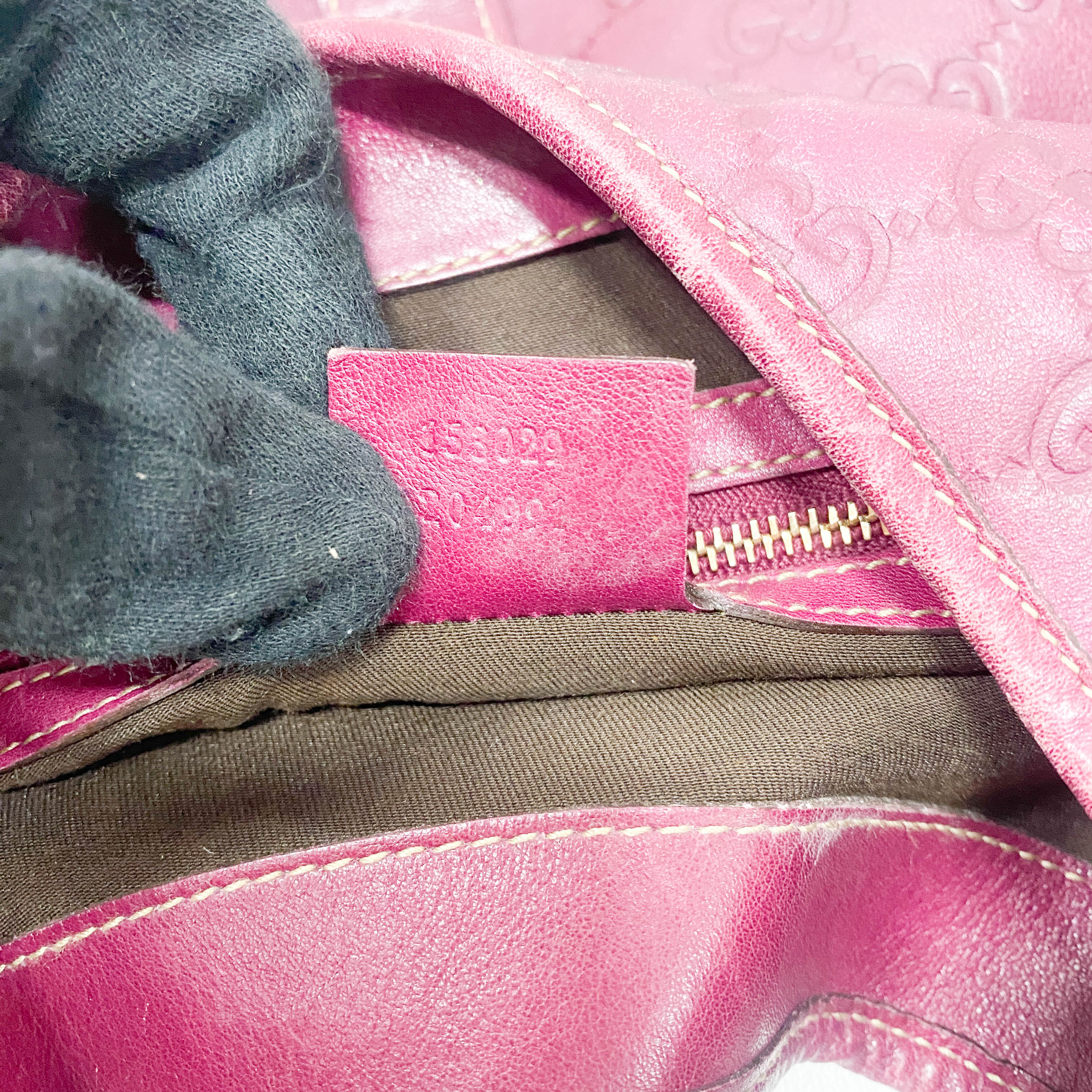 Guccissima Pink Leather Shoulder Bag