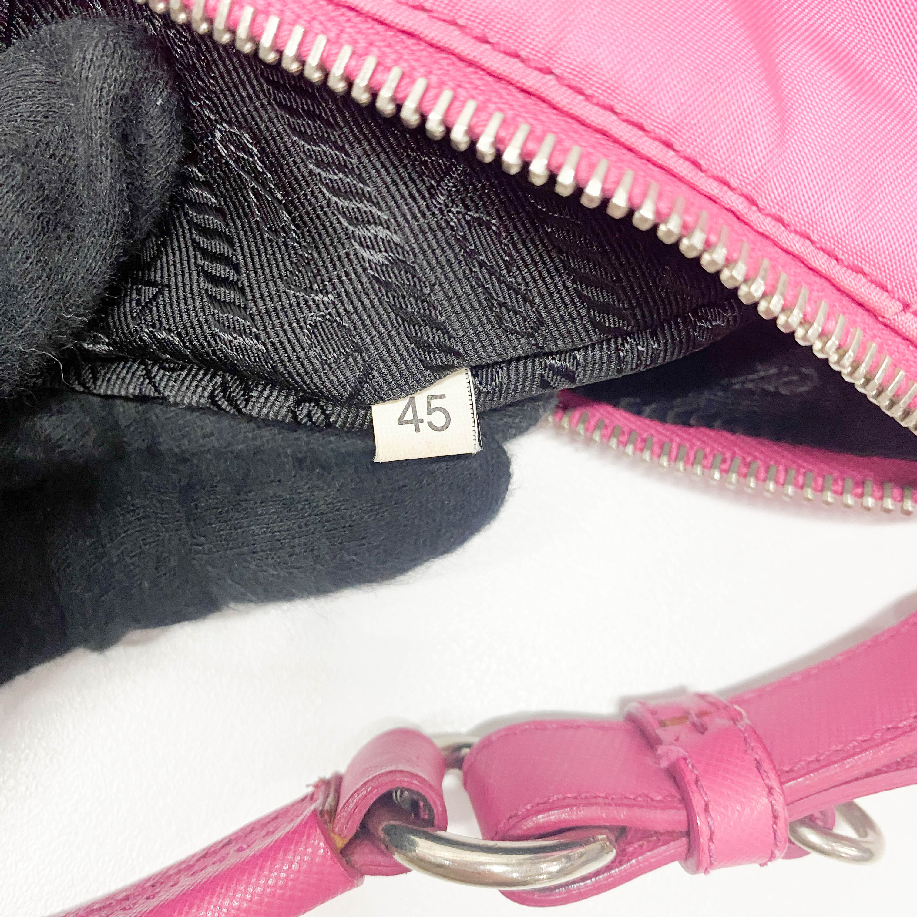 Vintage Pink Nylon Shoulder Bag