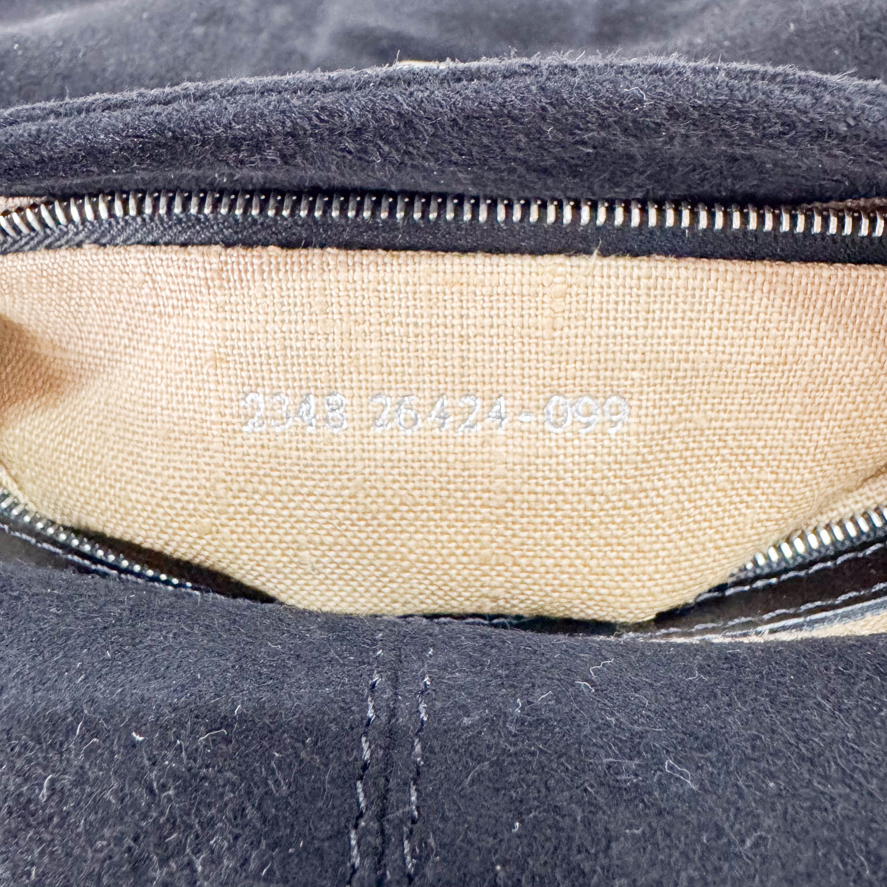 Baguette Black Suede Shoulder Bag