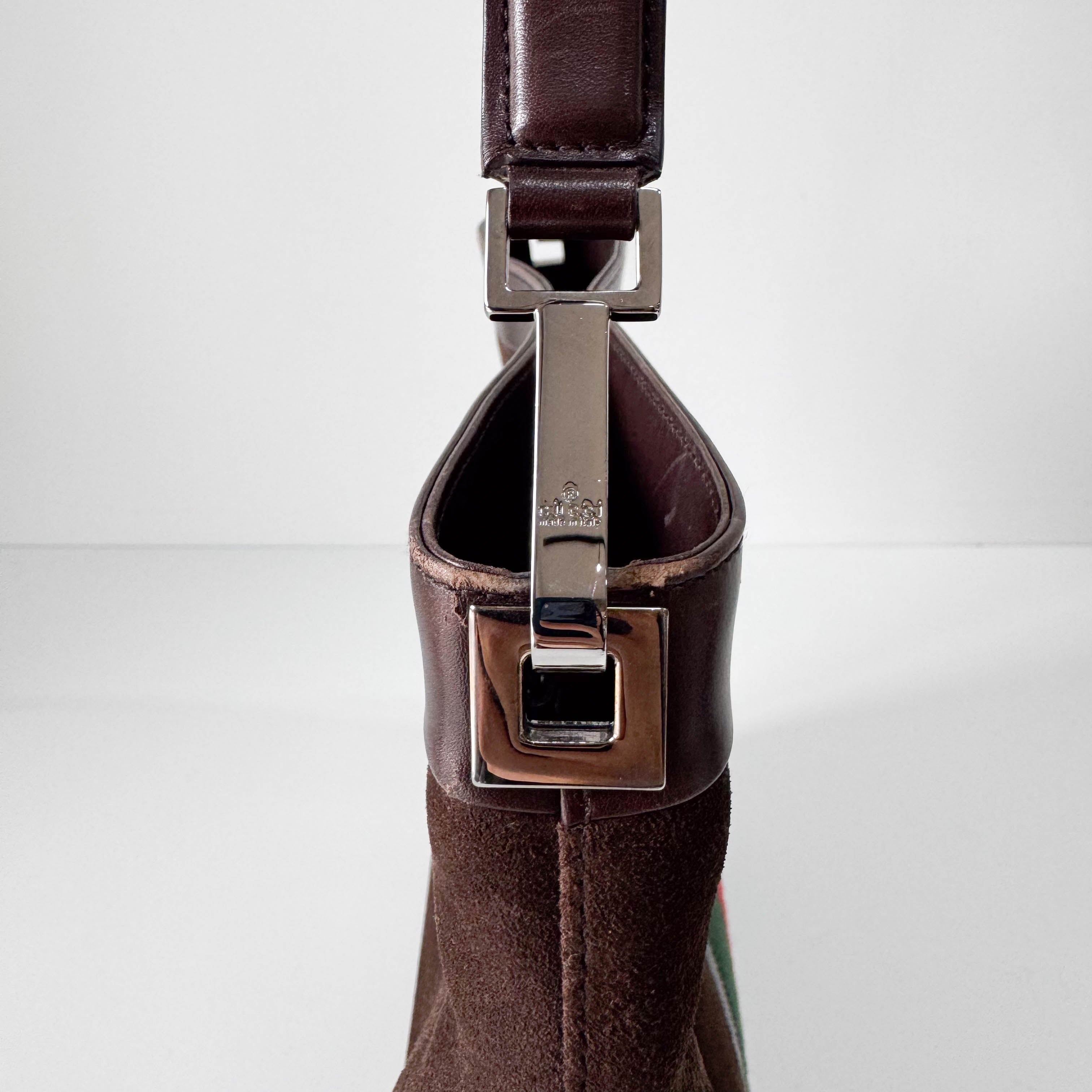 Brown Suede Shoulder Bag