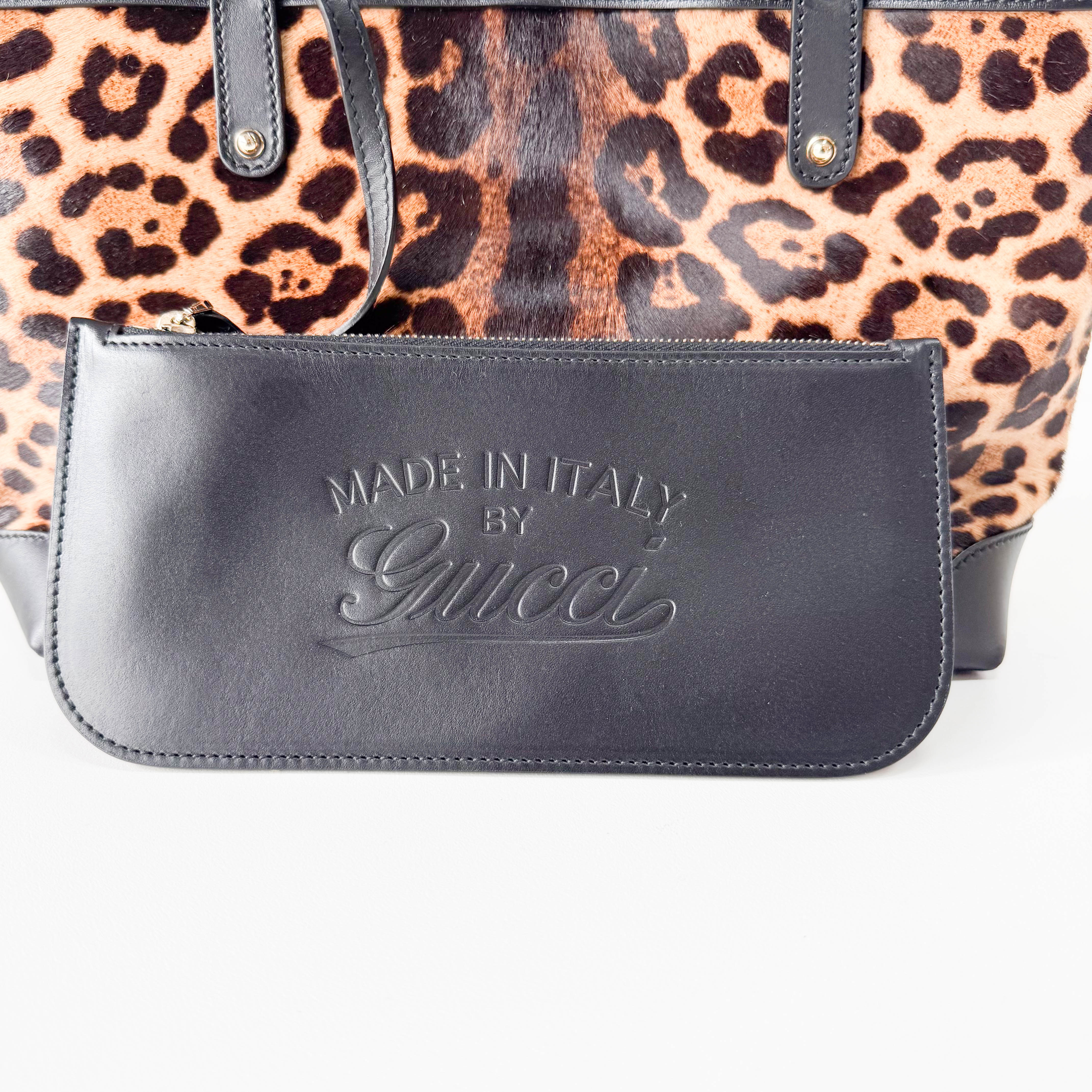 Yellow Jaguar Print Pony Hair Handbag