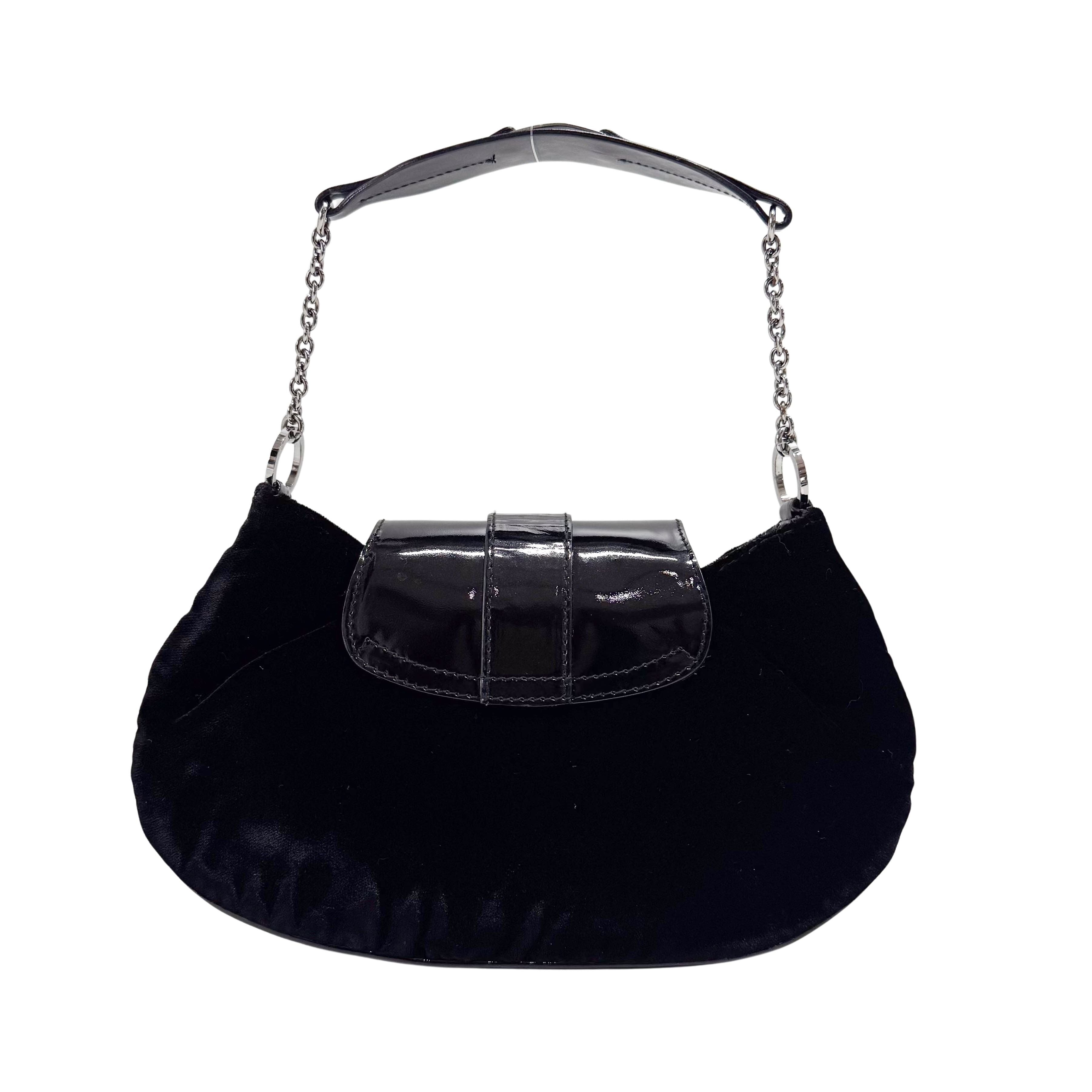 Mini Black Velvet Accessory Handbag