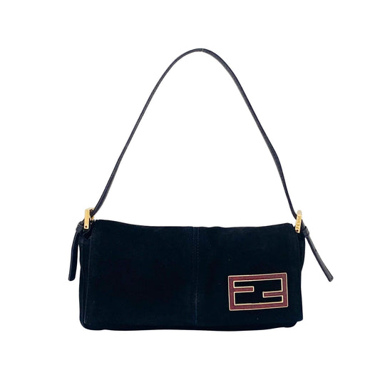 Black Suede Shoulder Bag