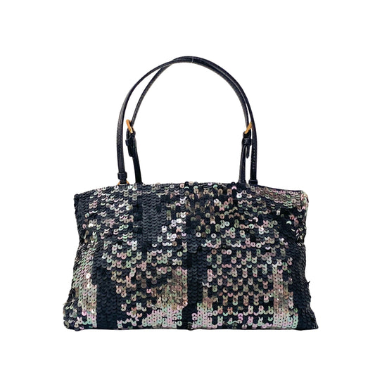 Black Sequin Handbag