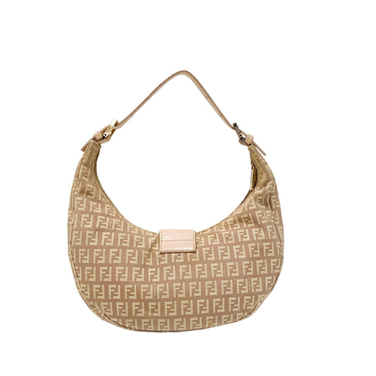 Zucchino Croissant Pink Canvas Shoulder Bag