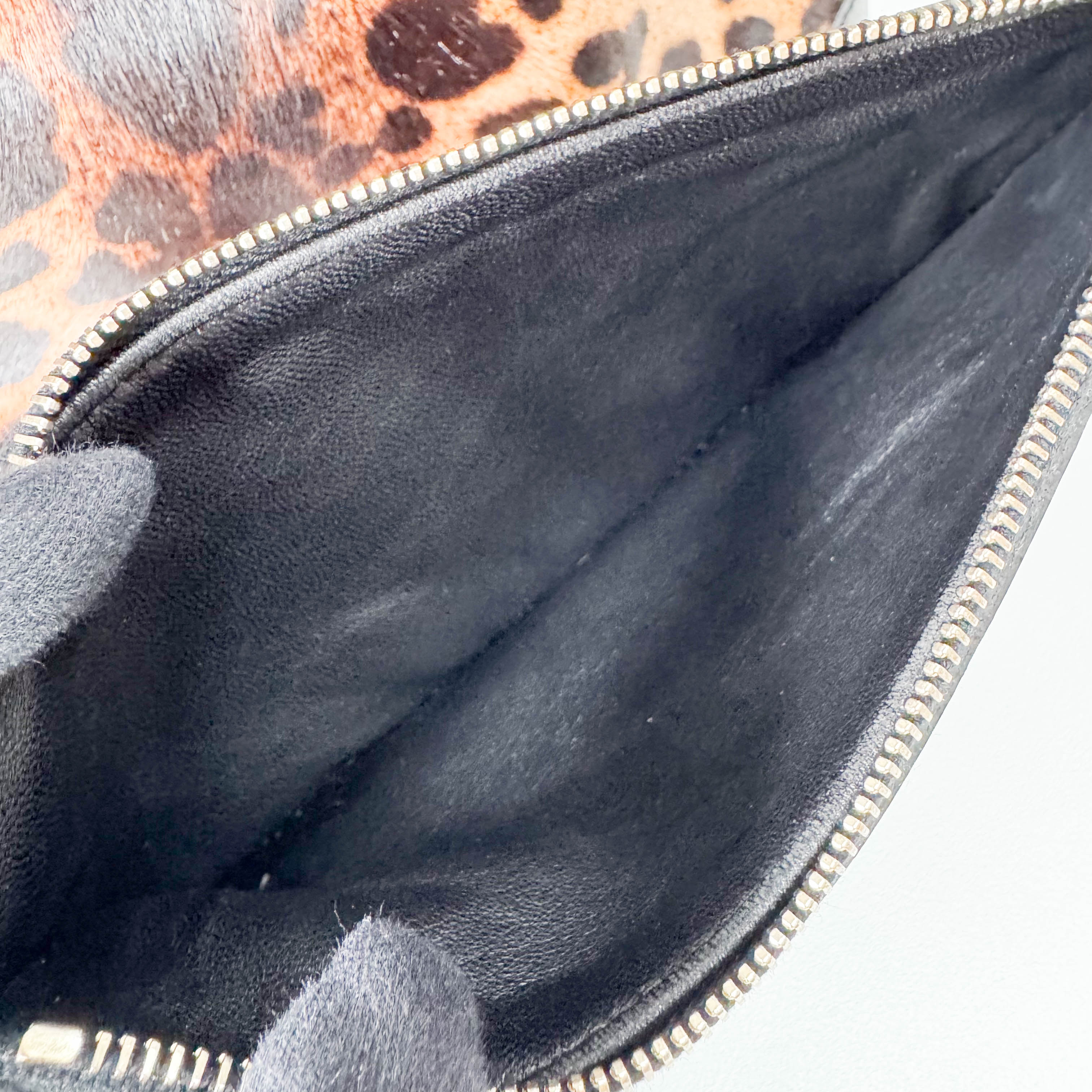 Yellow Jaguar Print Pony Hair Handbag