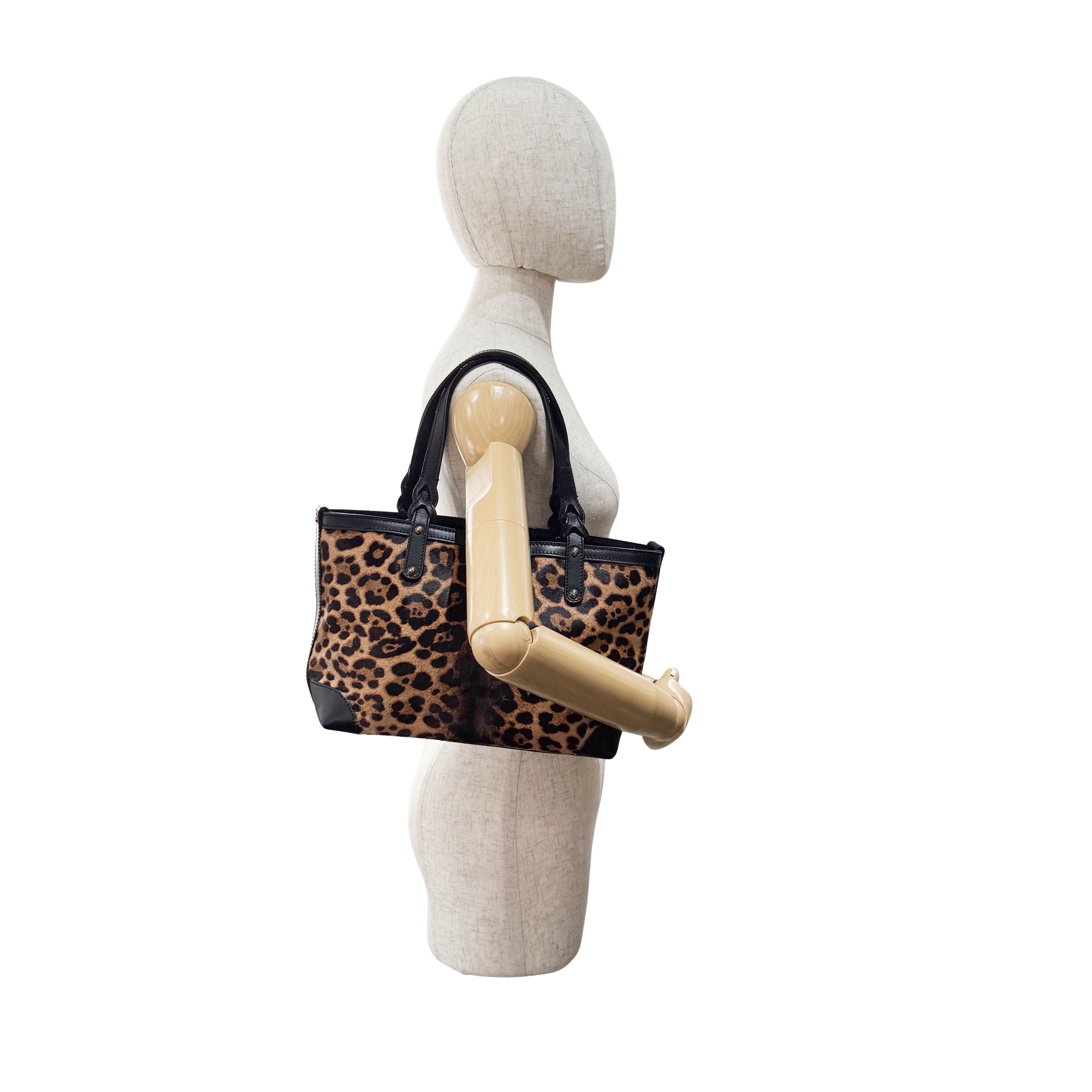 Yellow Jaguar Print Pony Hair Handbag