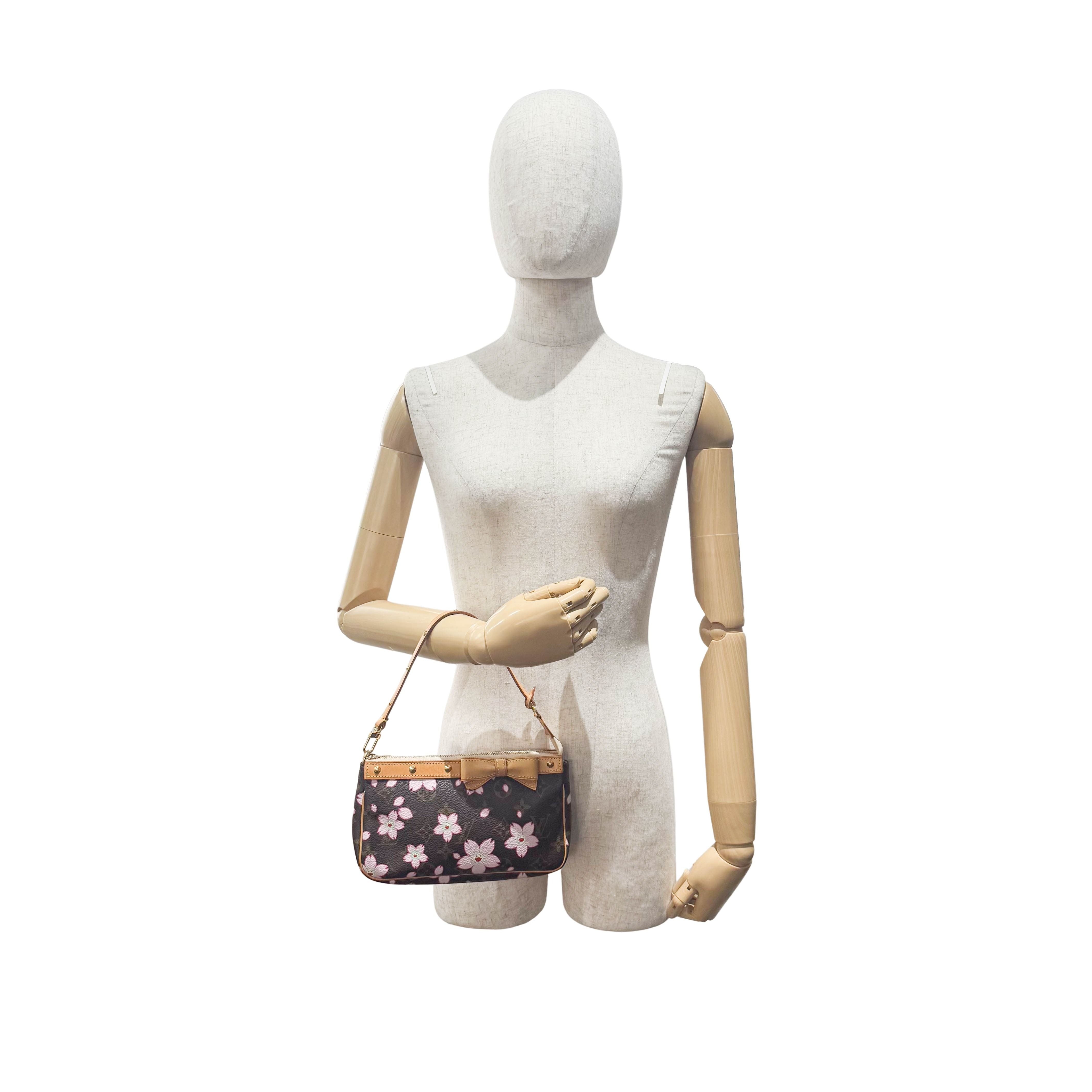 Monogram x Takashi Murakami Brown Coated Canvas Pochette Accessory