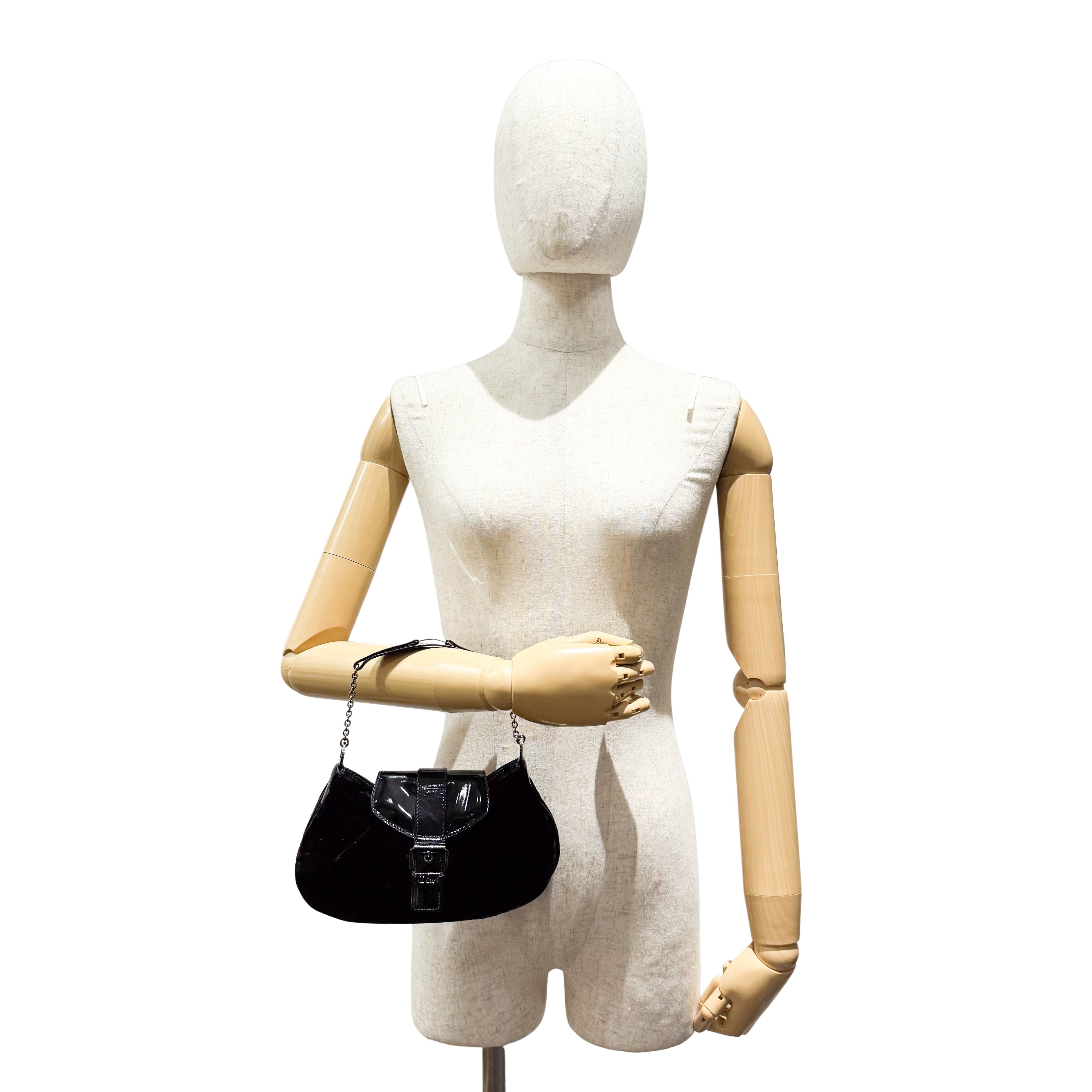 Mini Black Velvet Accessory Handbag