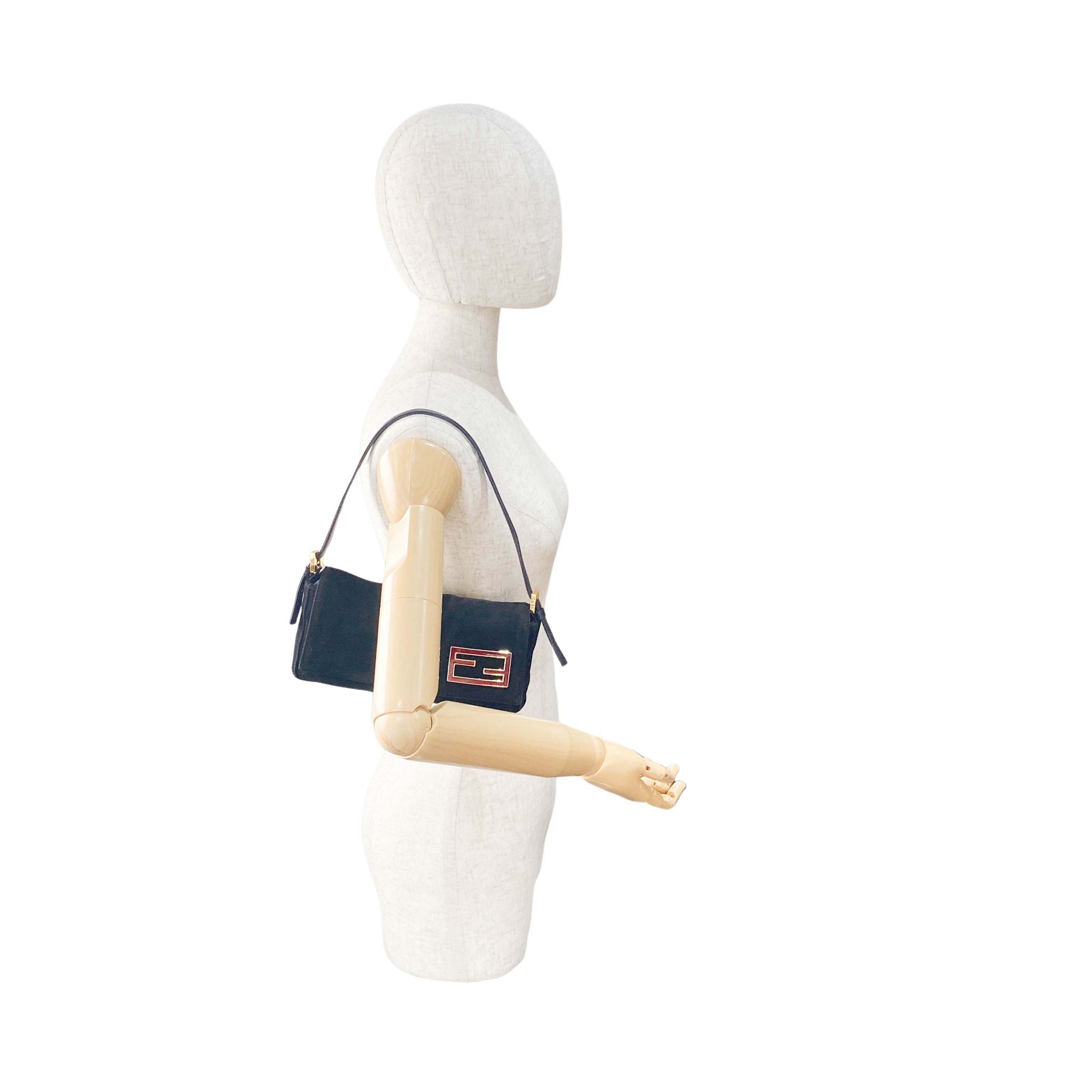 Black Suede Shoulder Bag