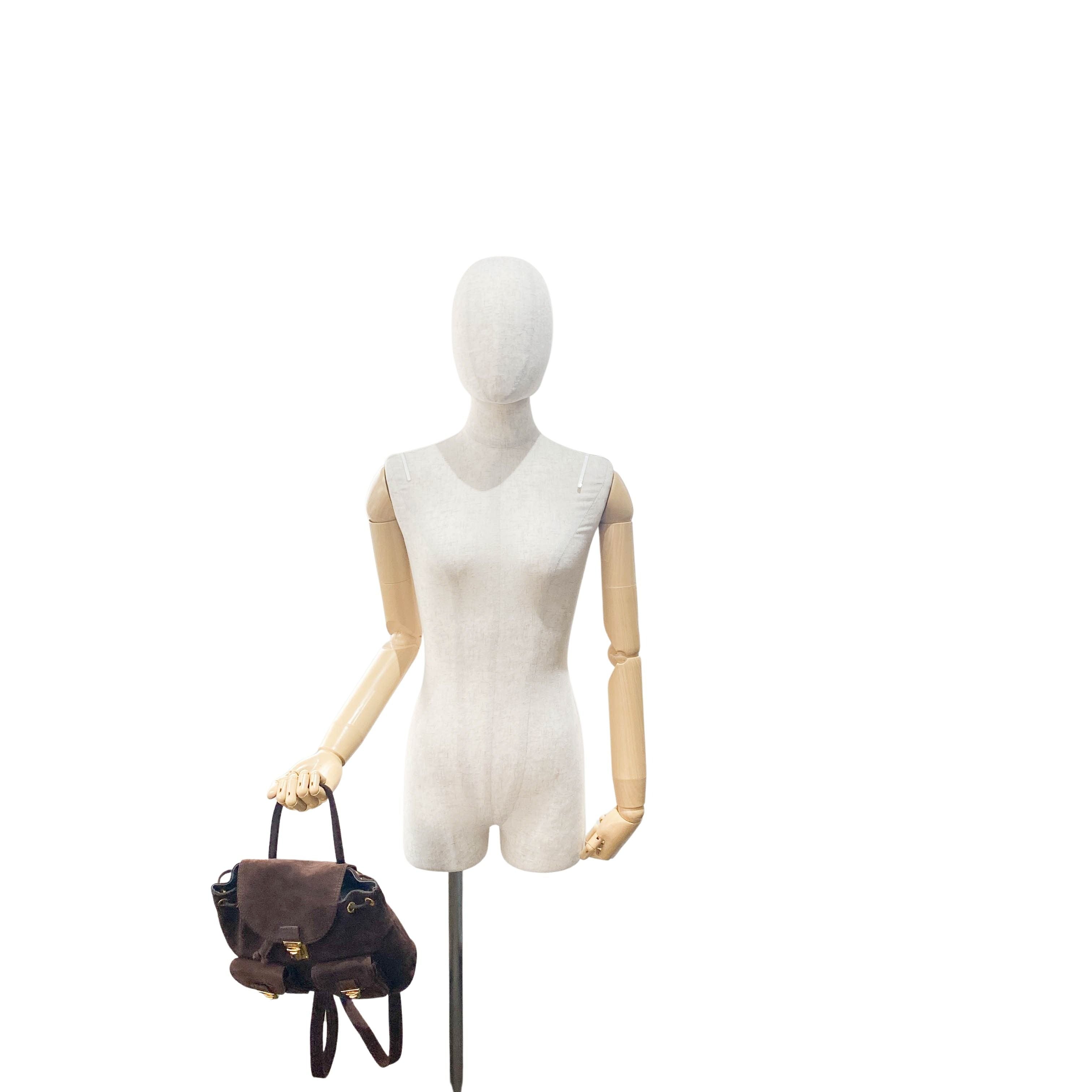 Brown Suede Backpack