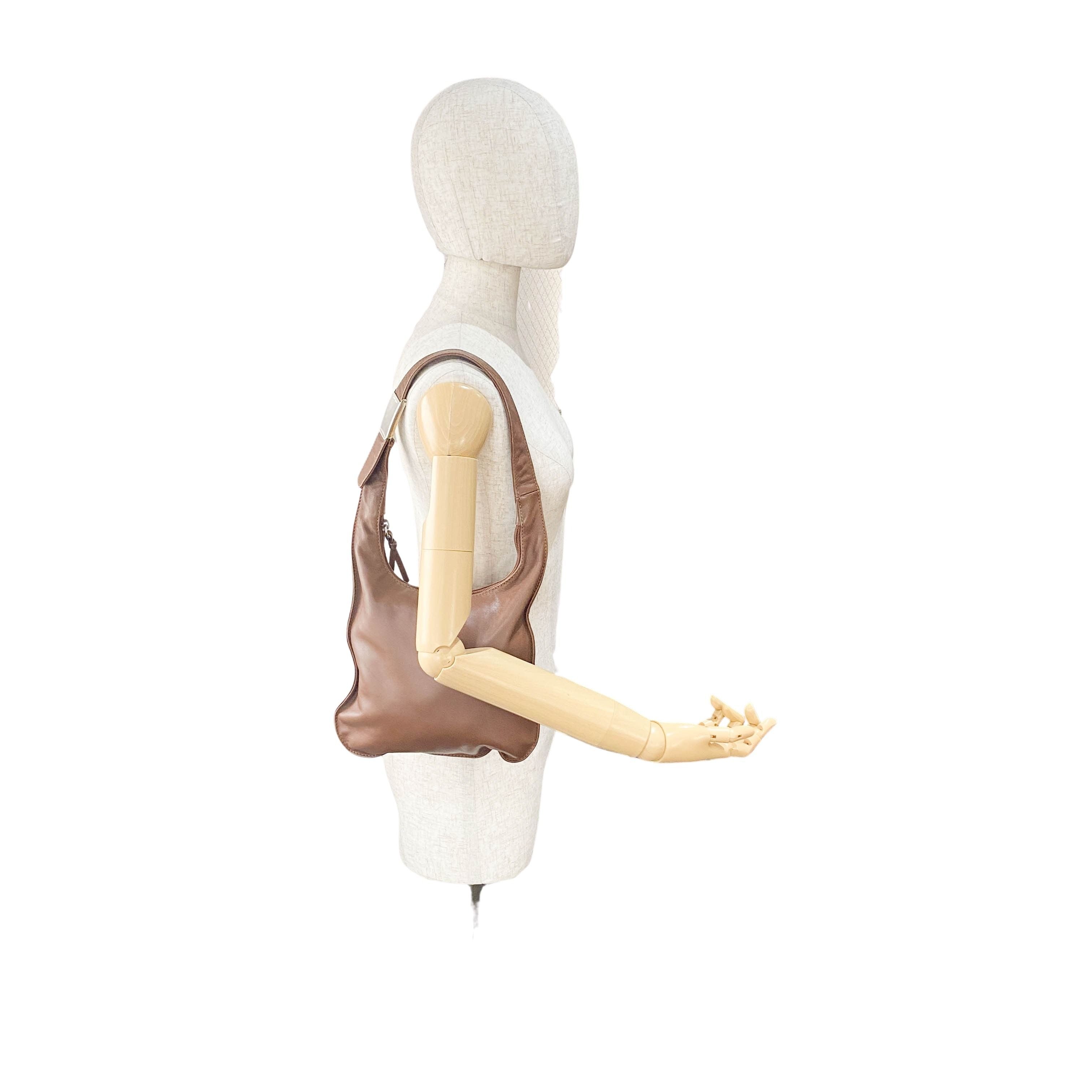 Brown Nappa Leather Shoulder Bag