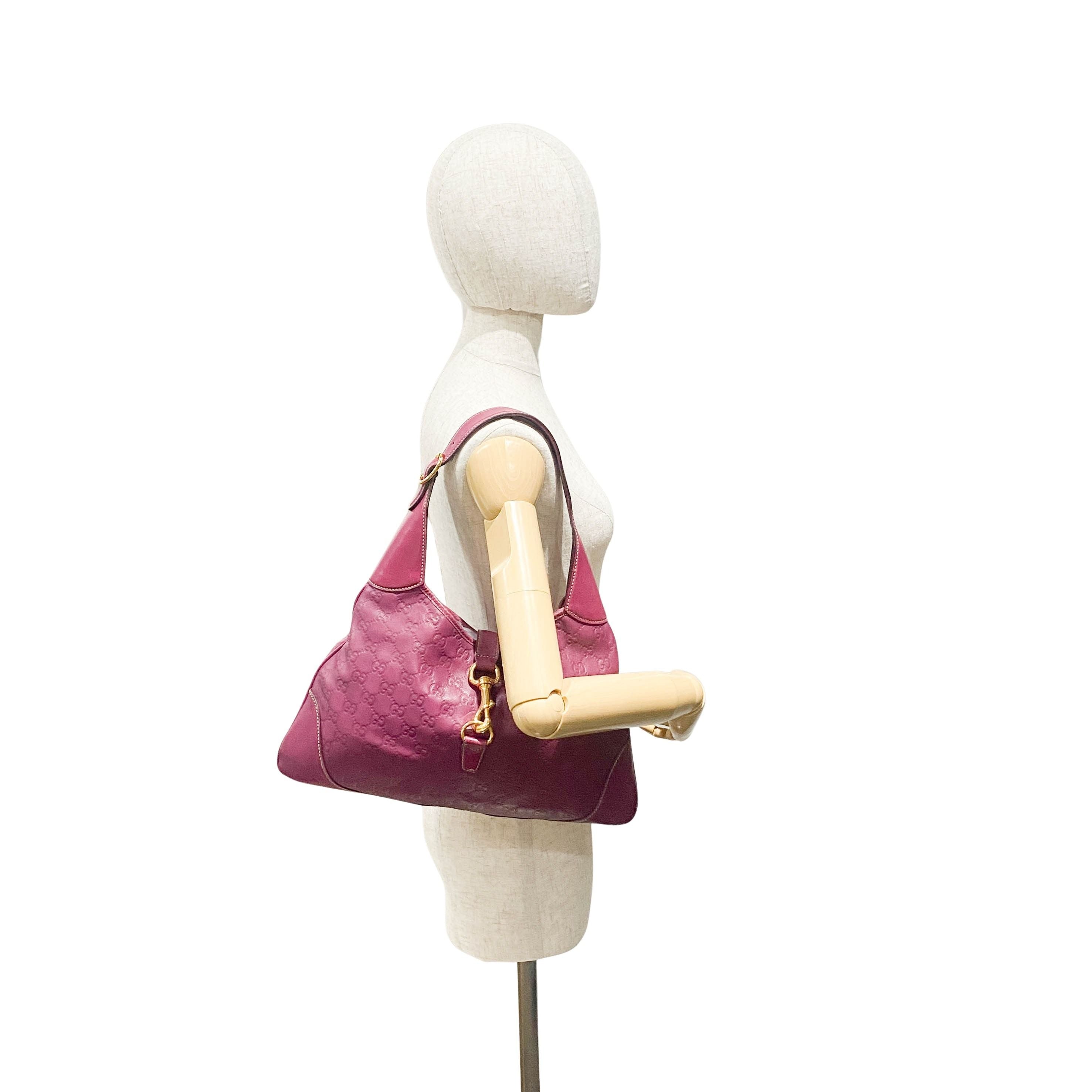 Guccissima Pink Leather Shoulder Bag