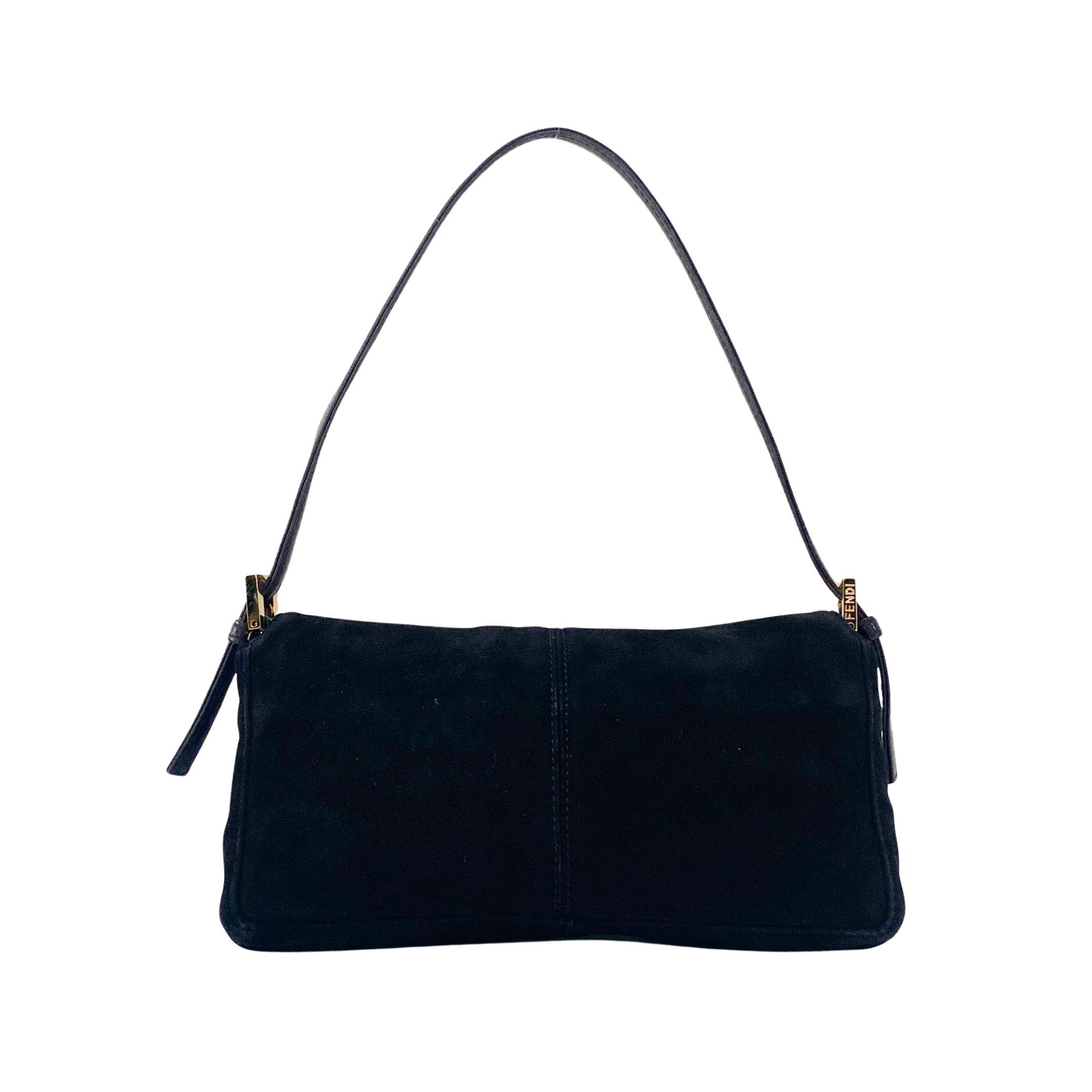Black Suede Shoulder Bag