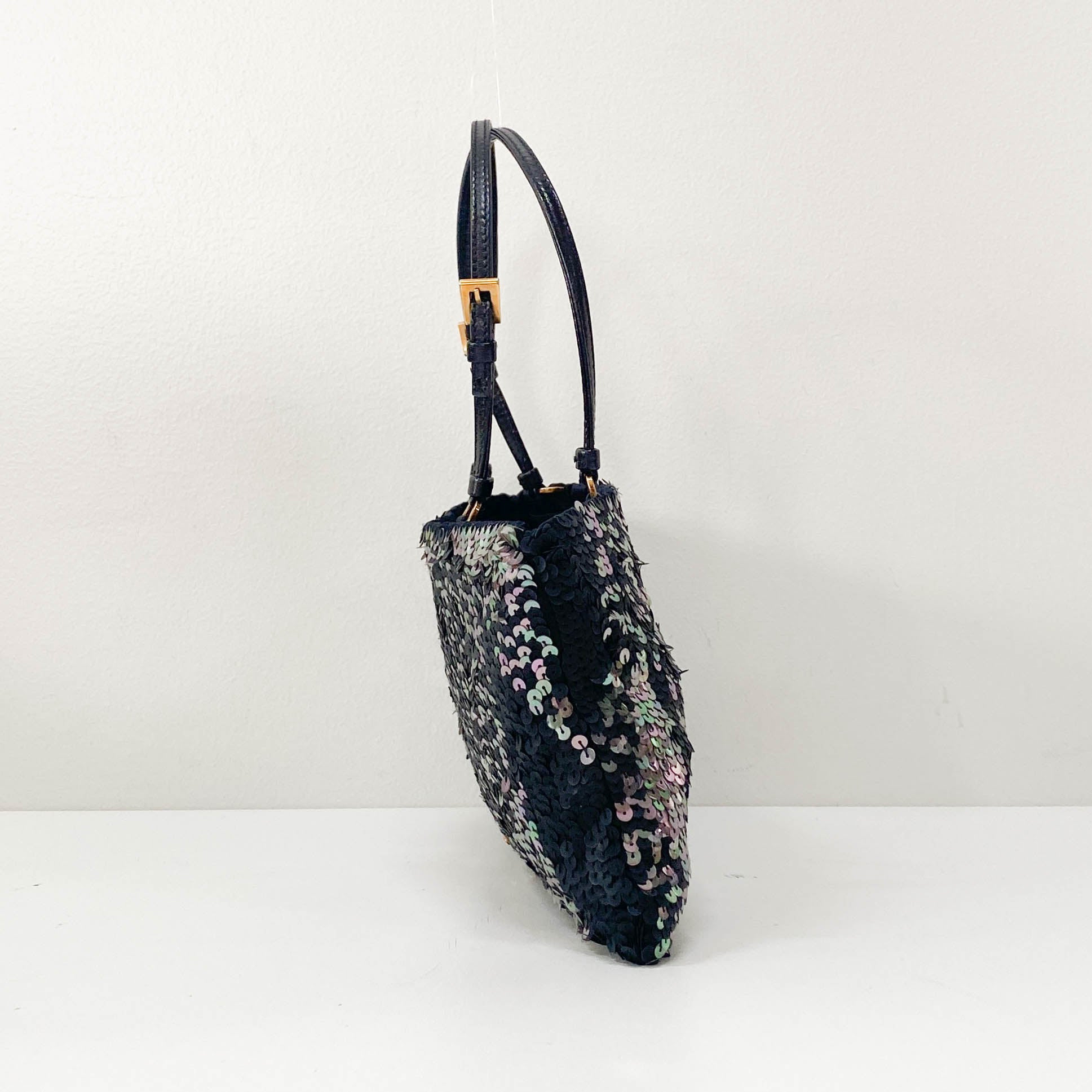 Black Sequin Handbag