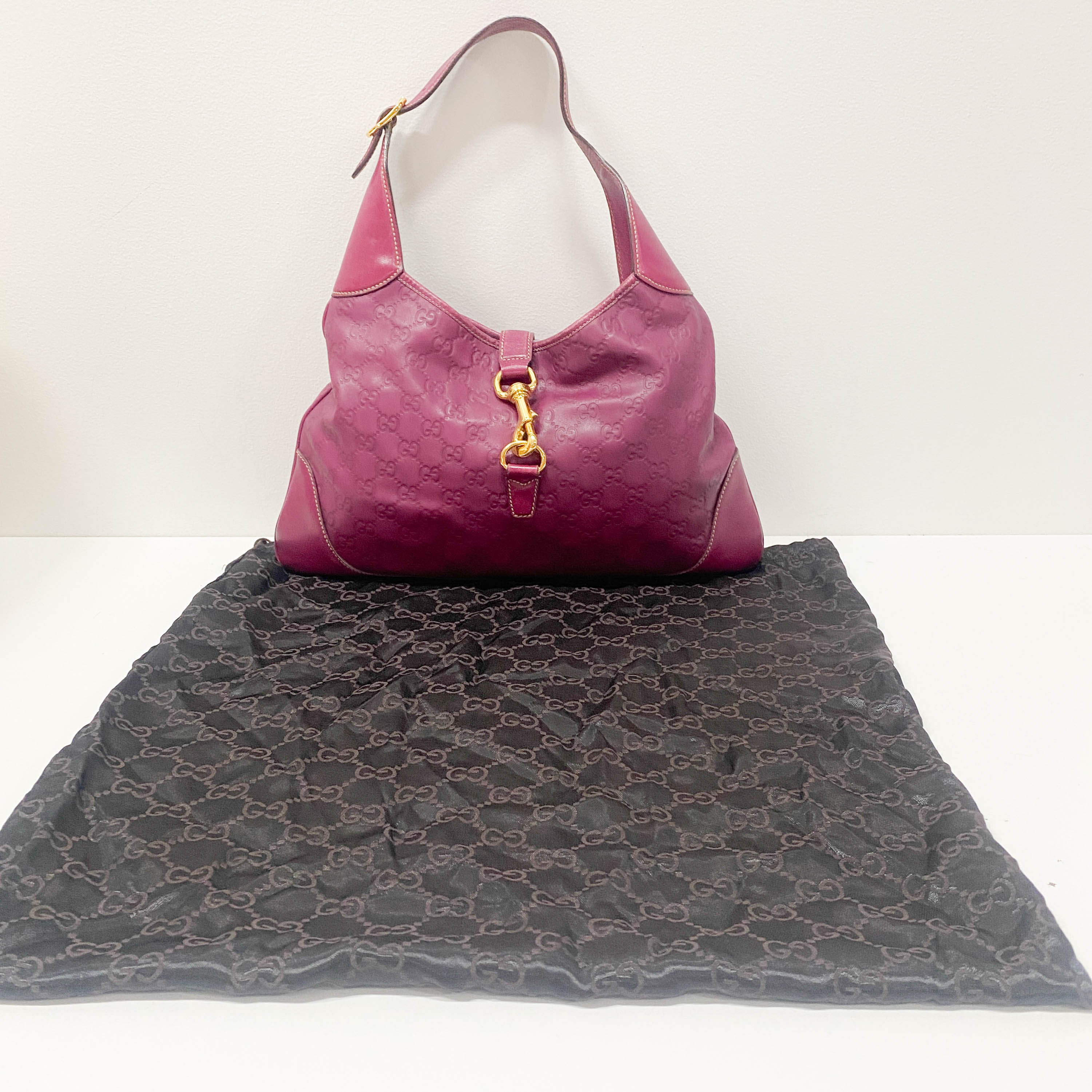 Guccissima Pink Leather Shoulder Bag