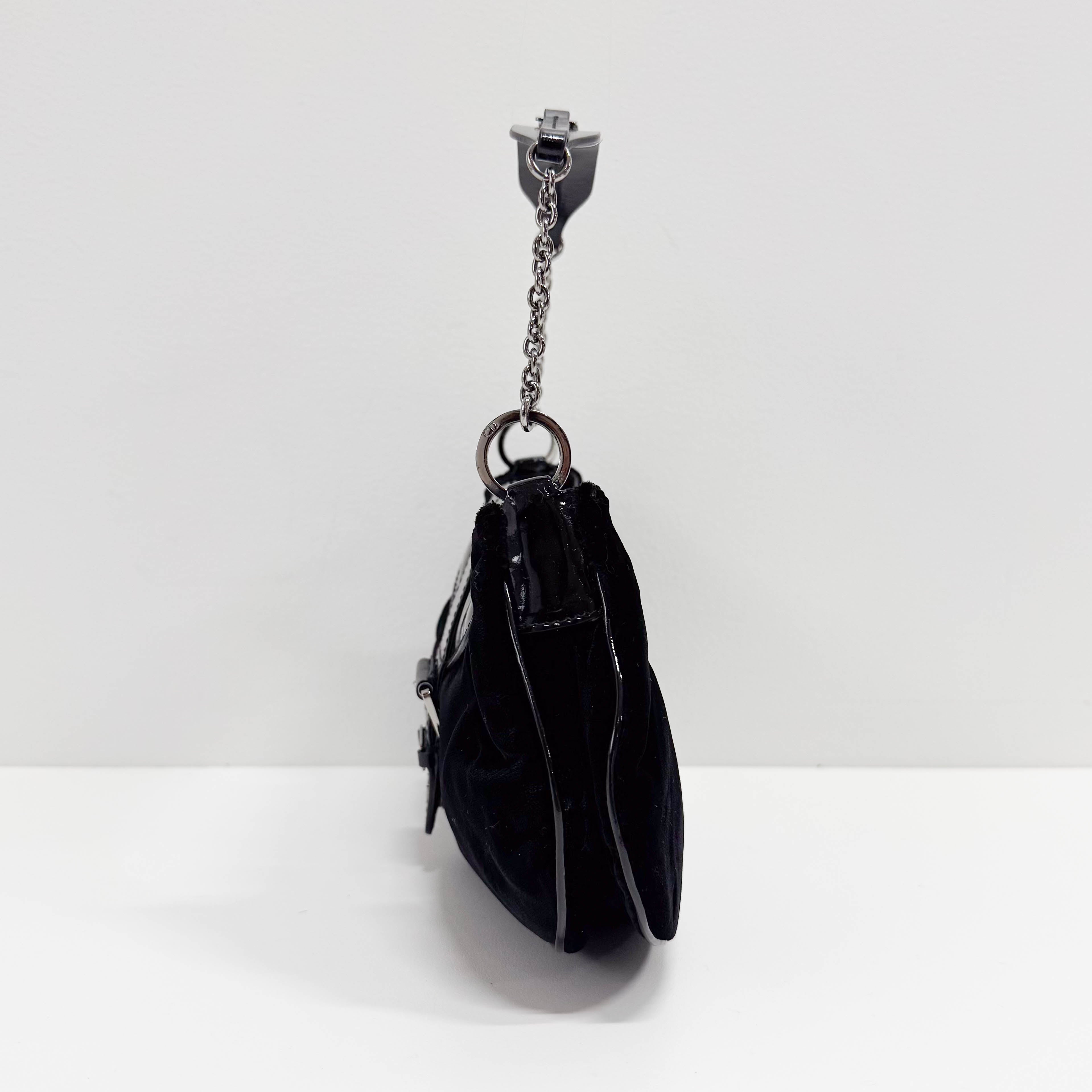 Mini Black Velvet Accessory Handbag