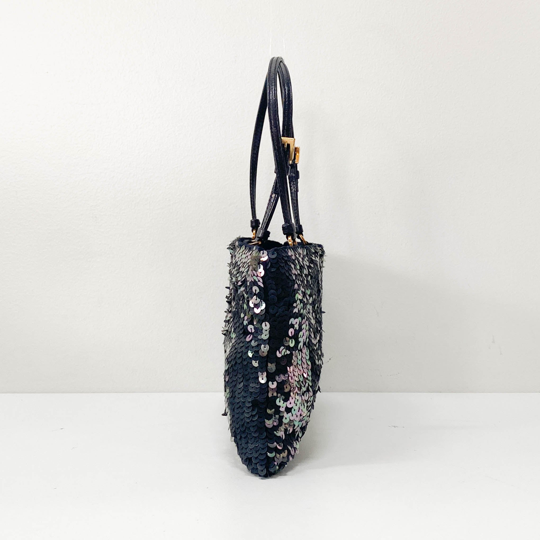 Black Sequin Handbag