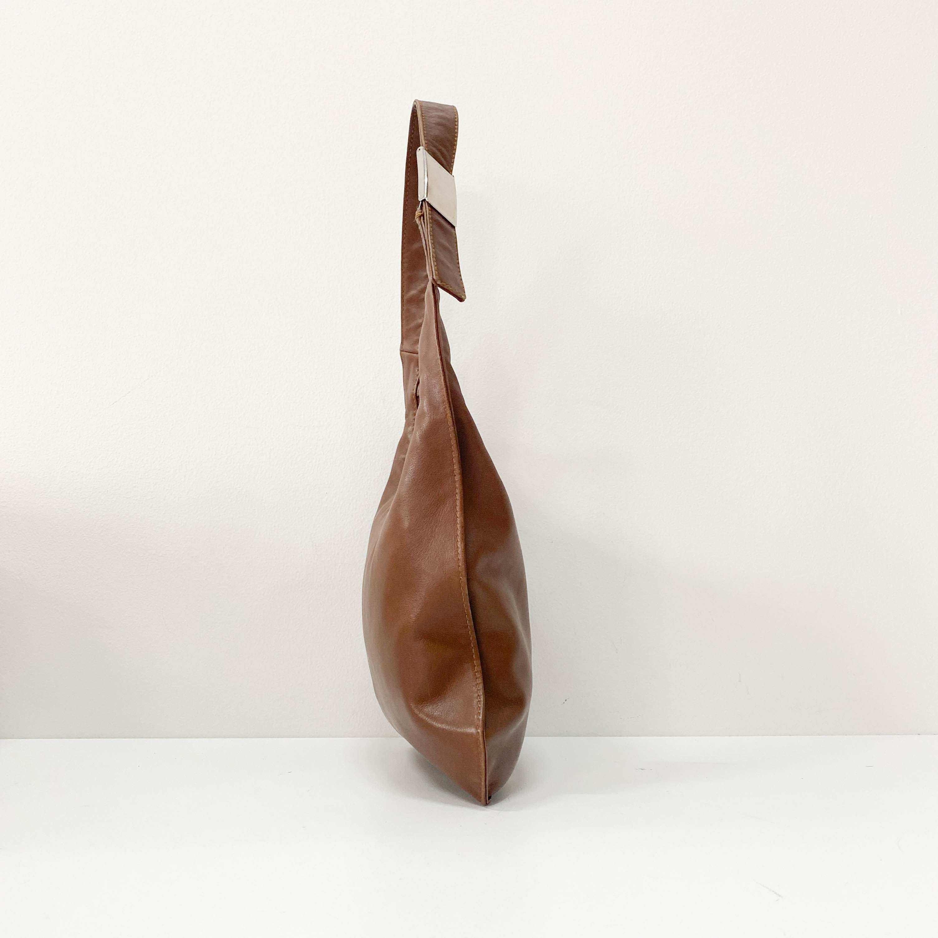 Brown Nappa Leather Shoulder Bag