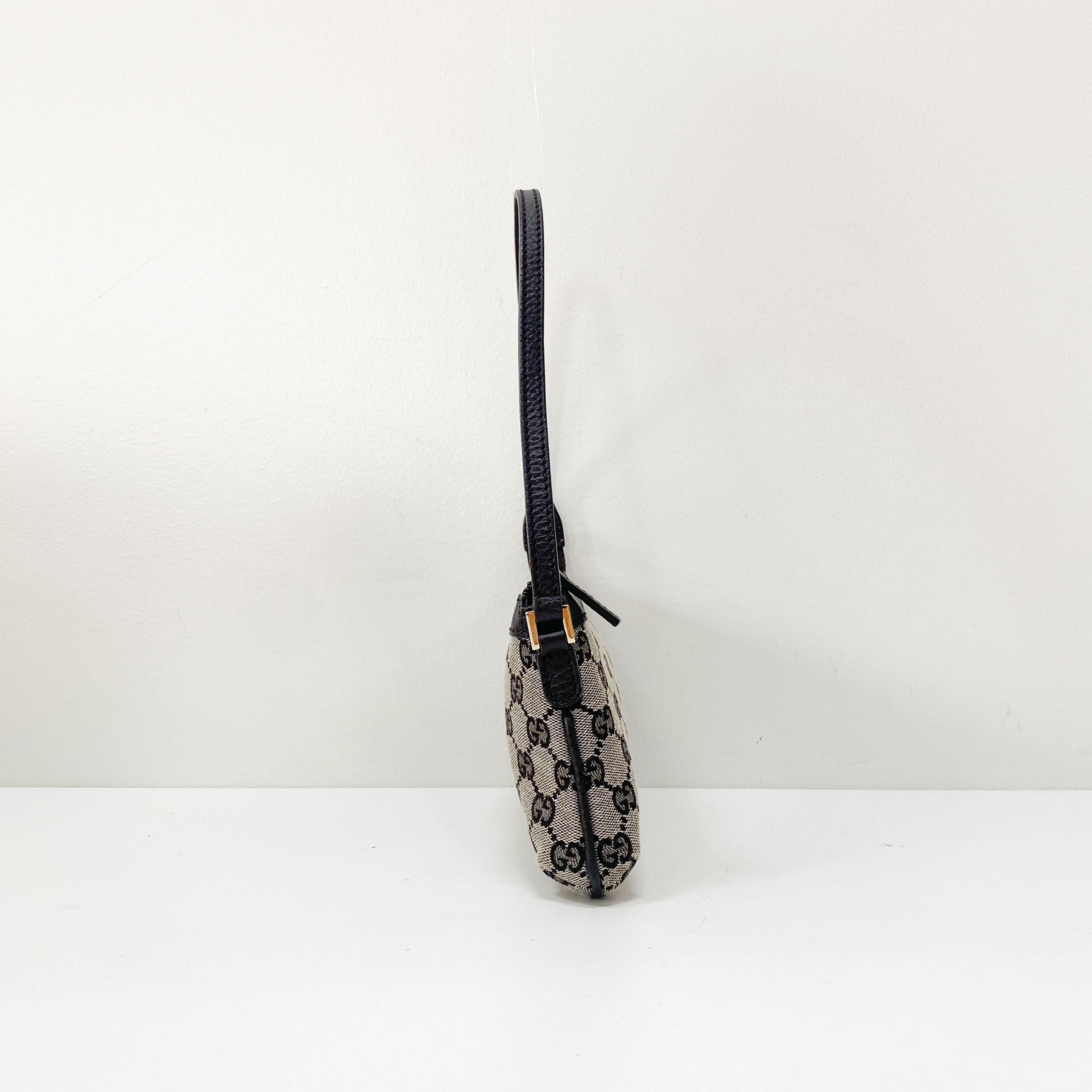 GG Supreme Brown Canvas Accessory Pouch