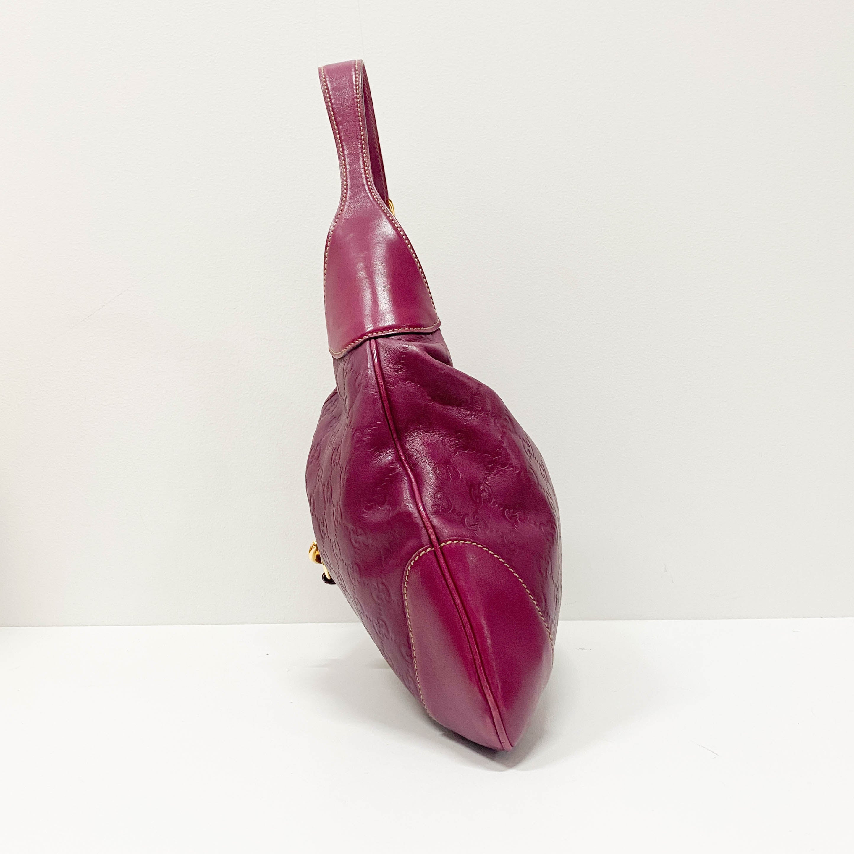 Guccissima Pink Leather Shoulder Bag