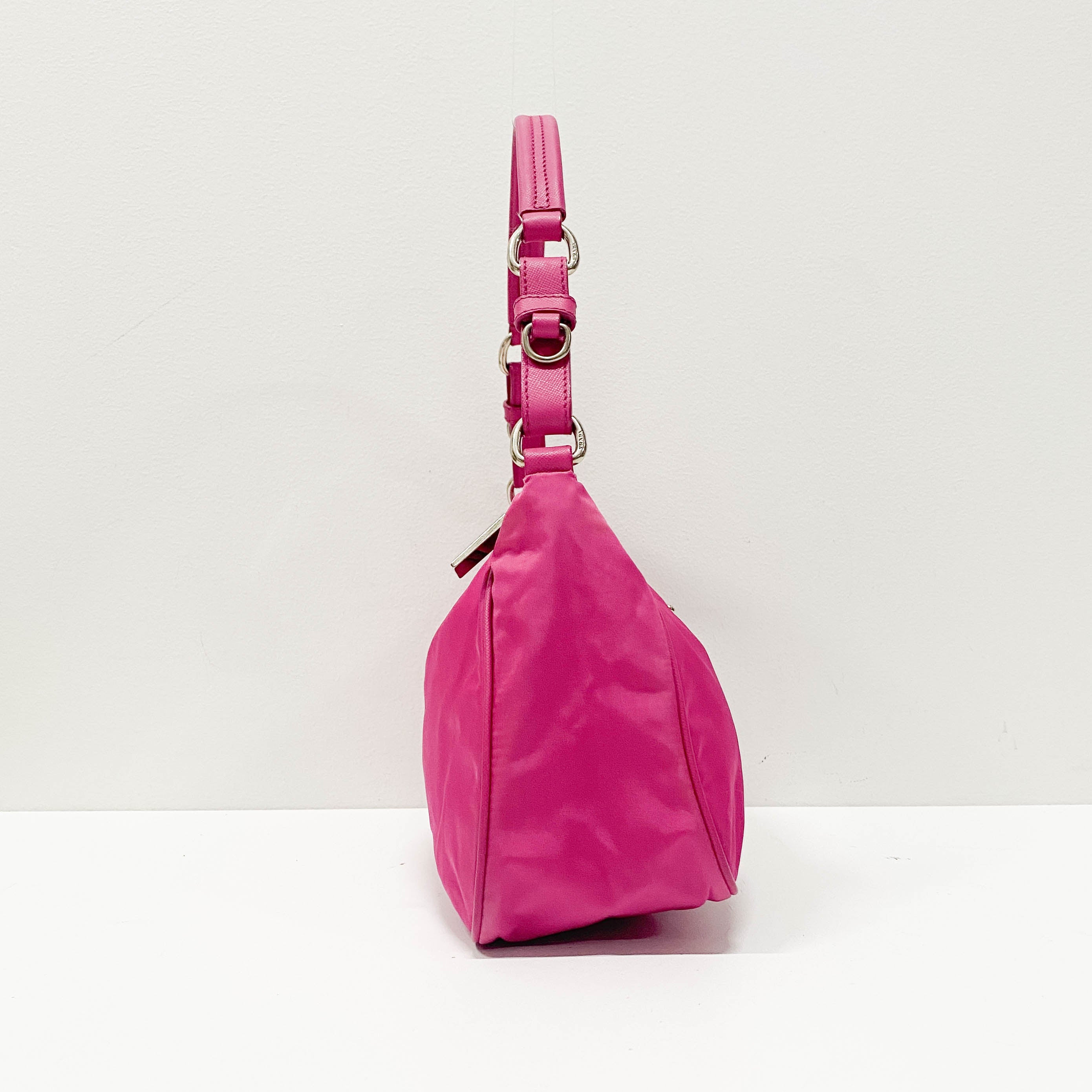 Vintage Pink Nylon Shoulder Bag