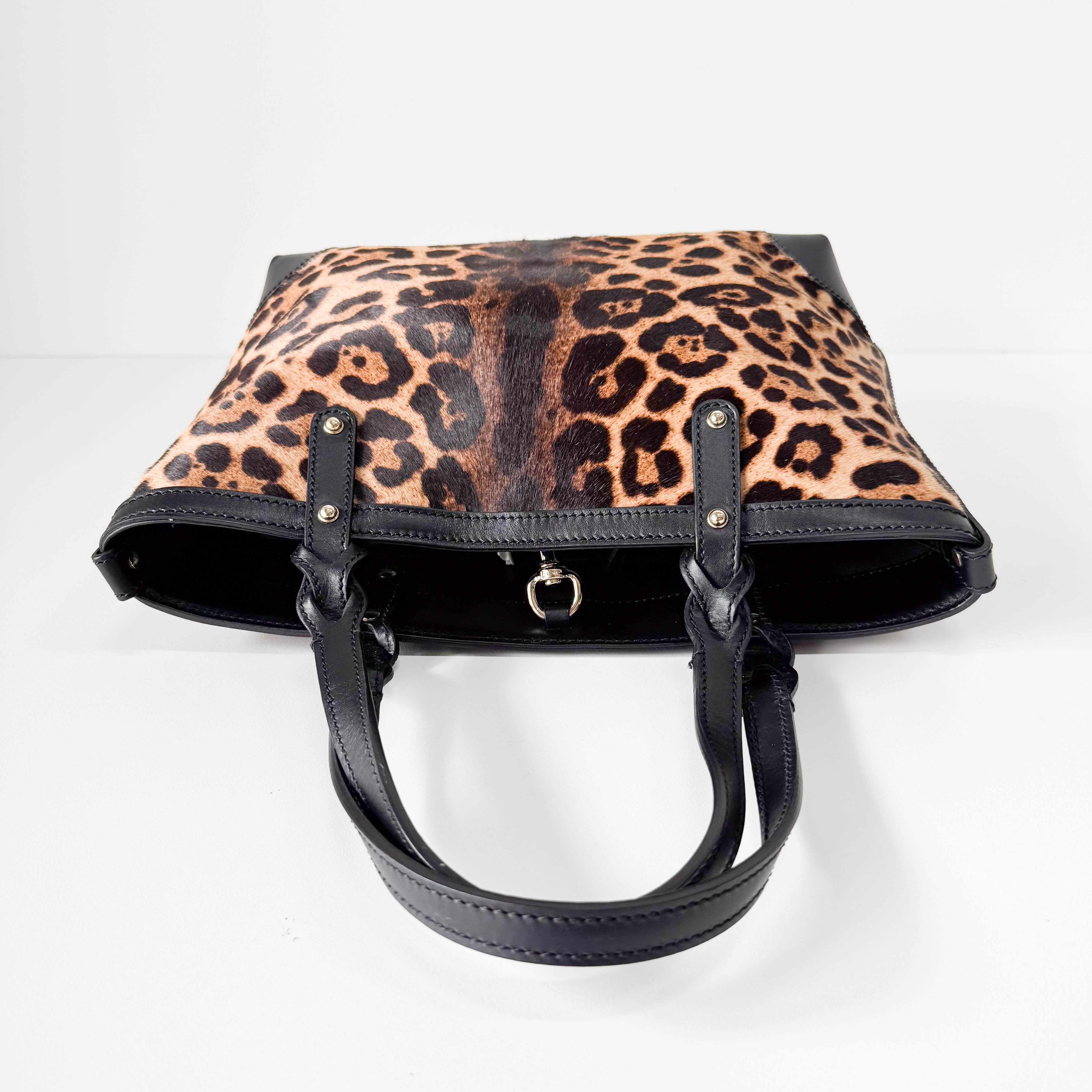Yellow Jaguar Print Pony Hair Handbag