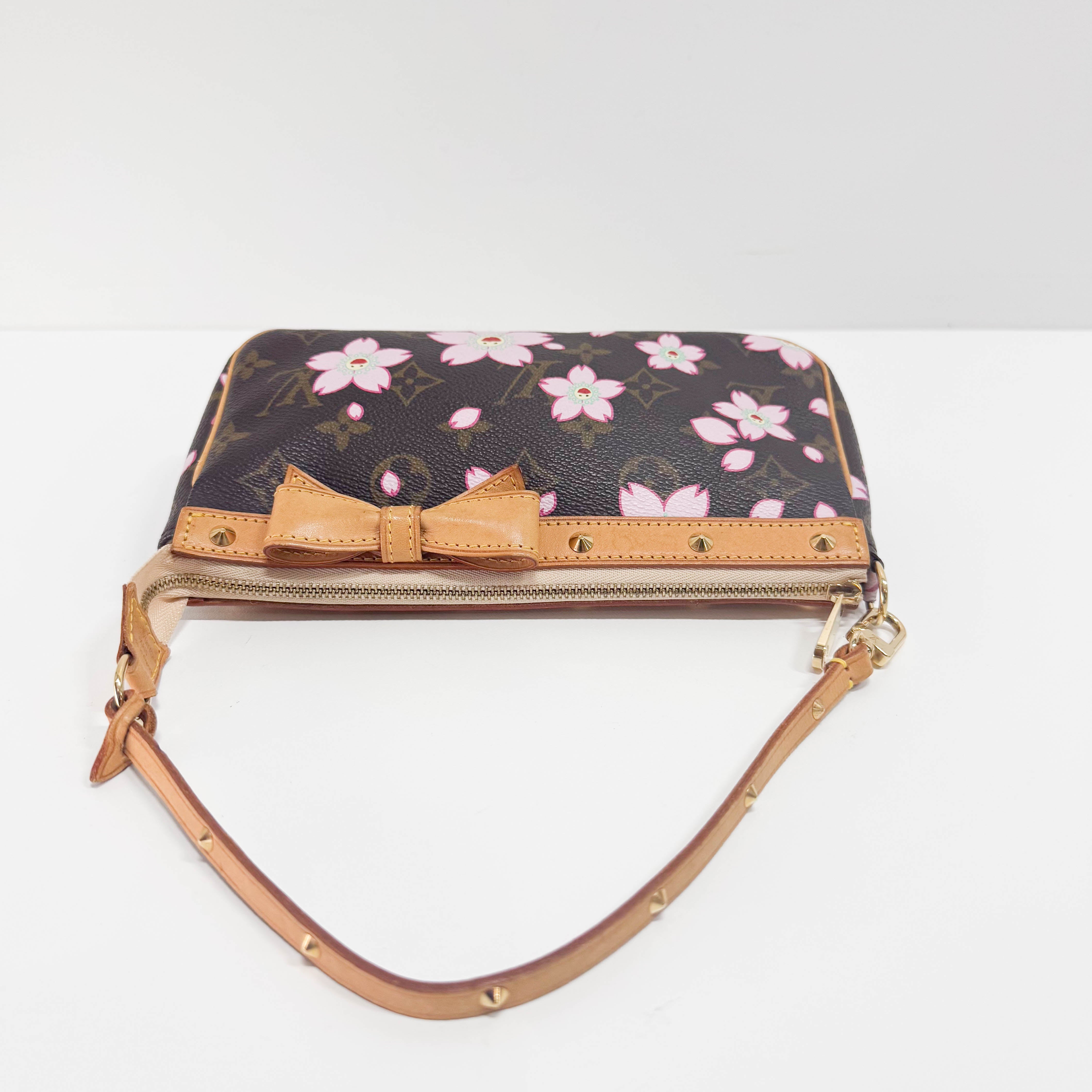 Monogram x Takashi Murakami Brown Coated Canvas Pochette Accessory
