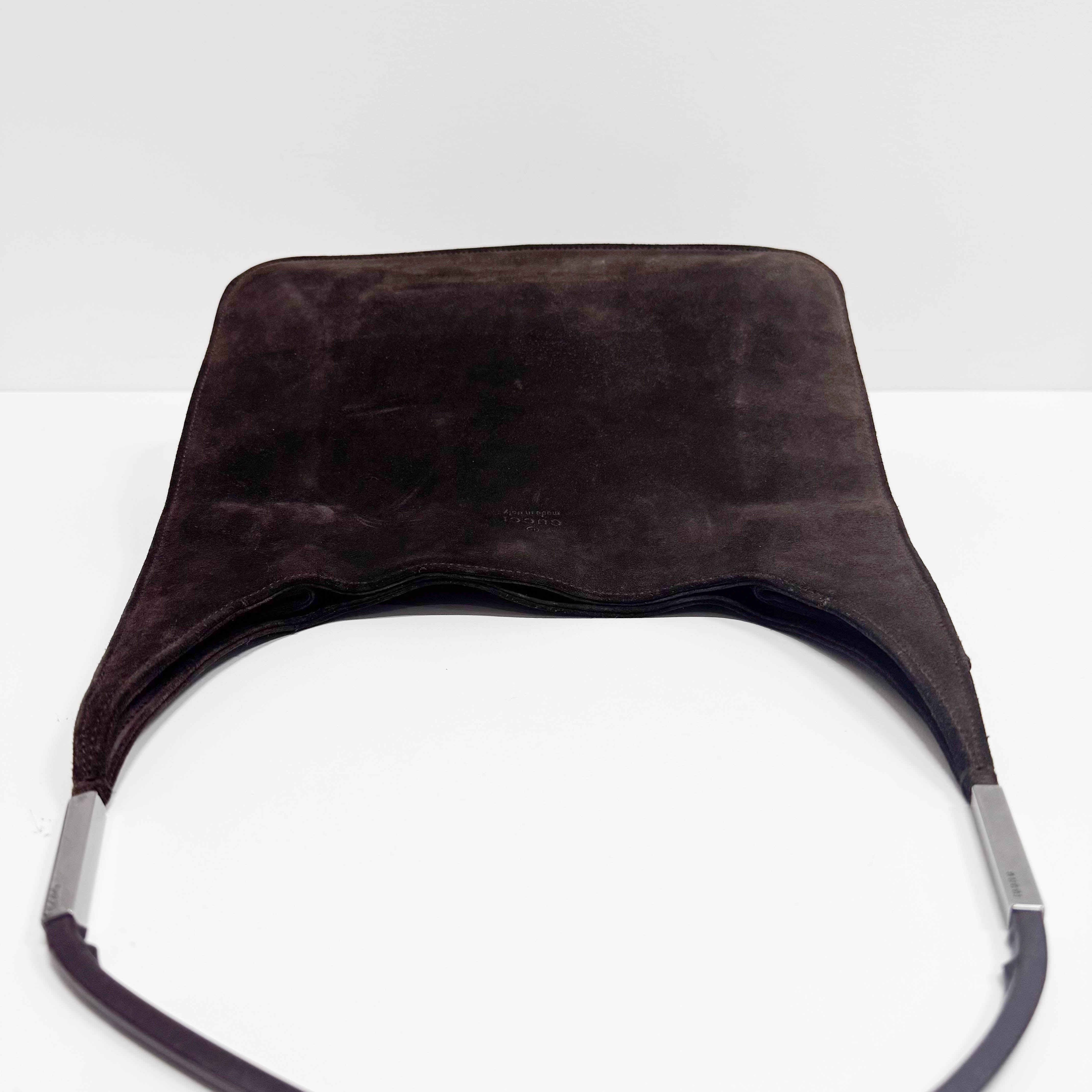 Brown Suede Shoulder Bag