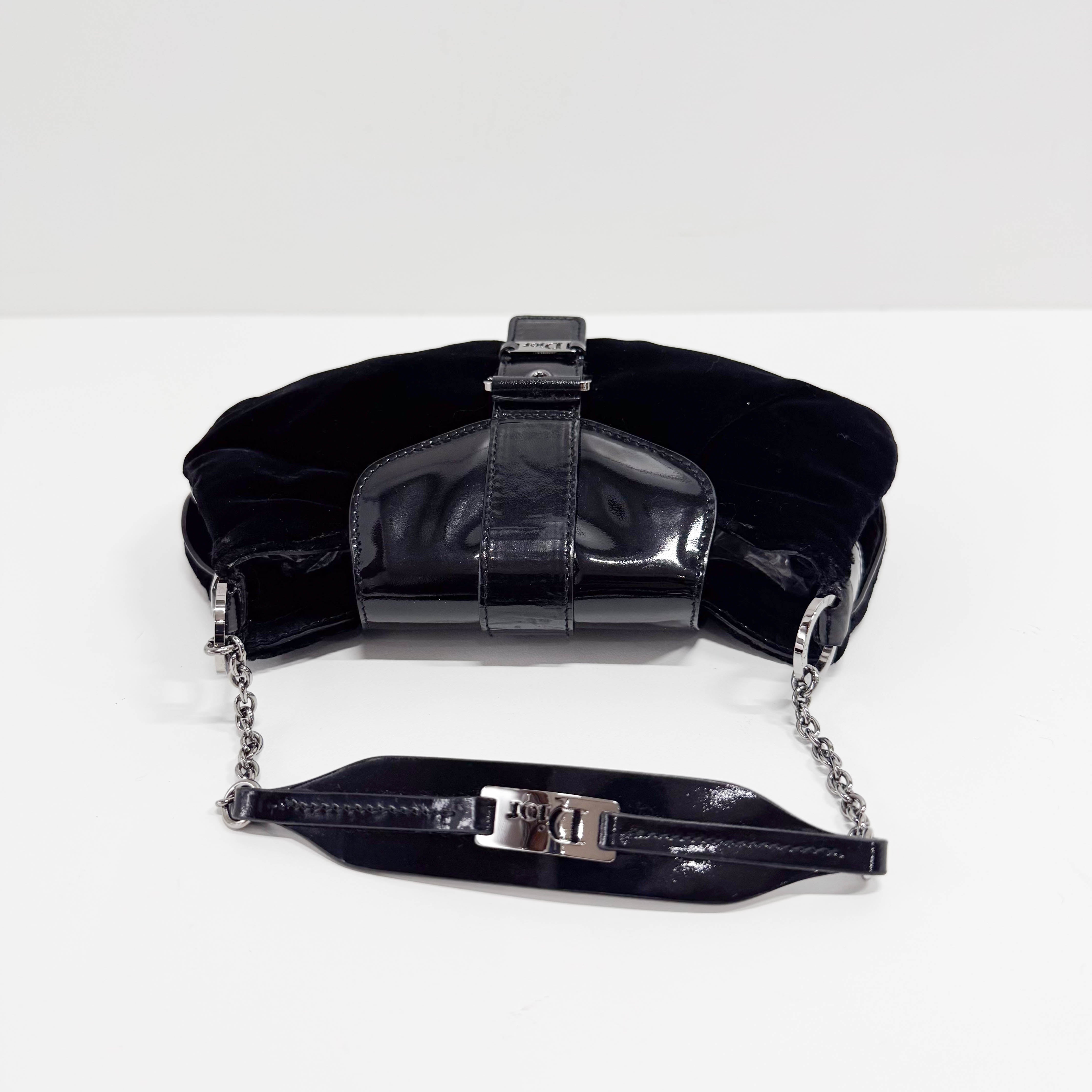 Mini Black Velvet Accessory Handbag